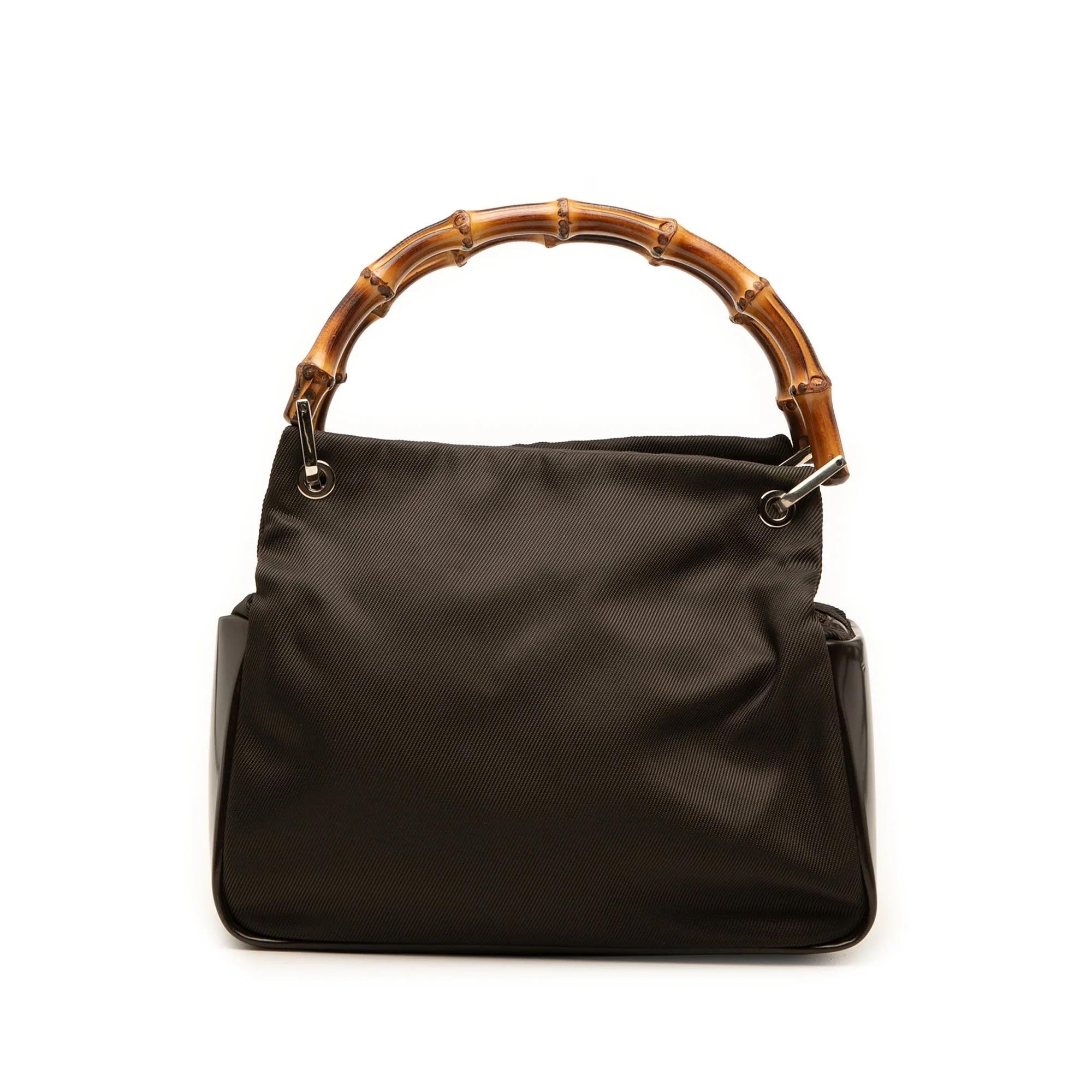 Bamboo leather handbag