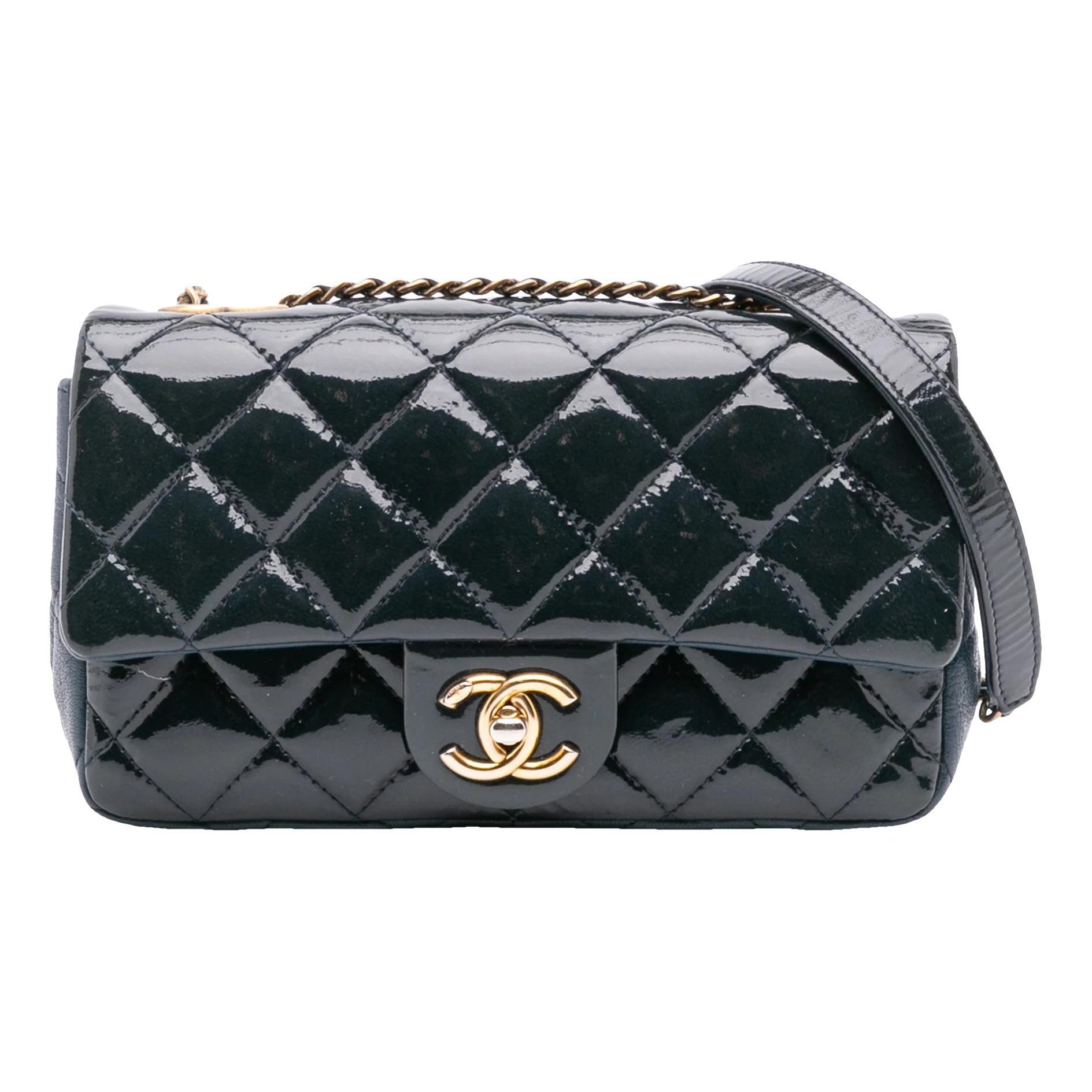 Patent leather handbag