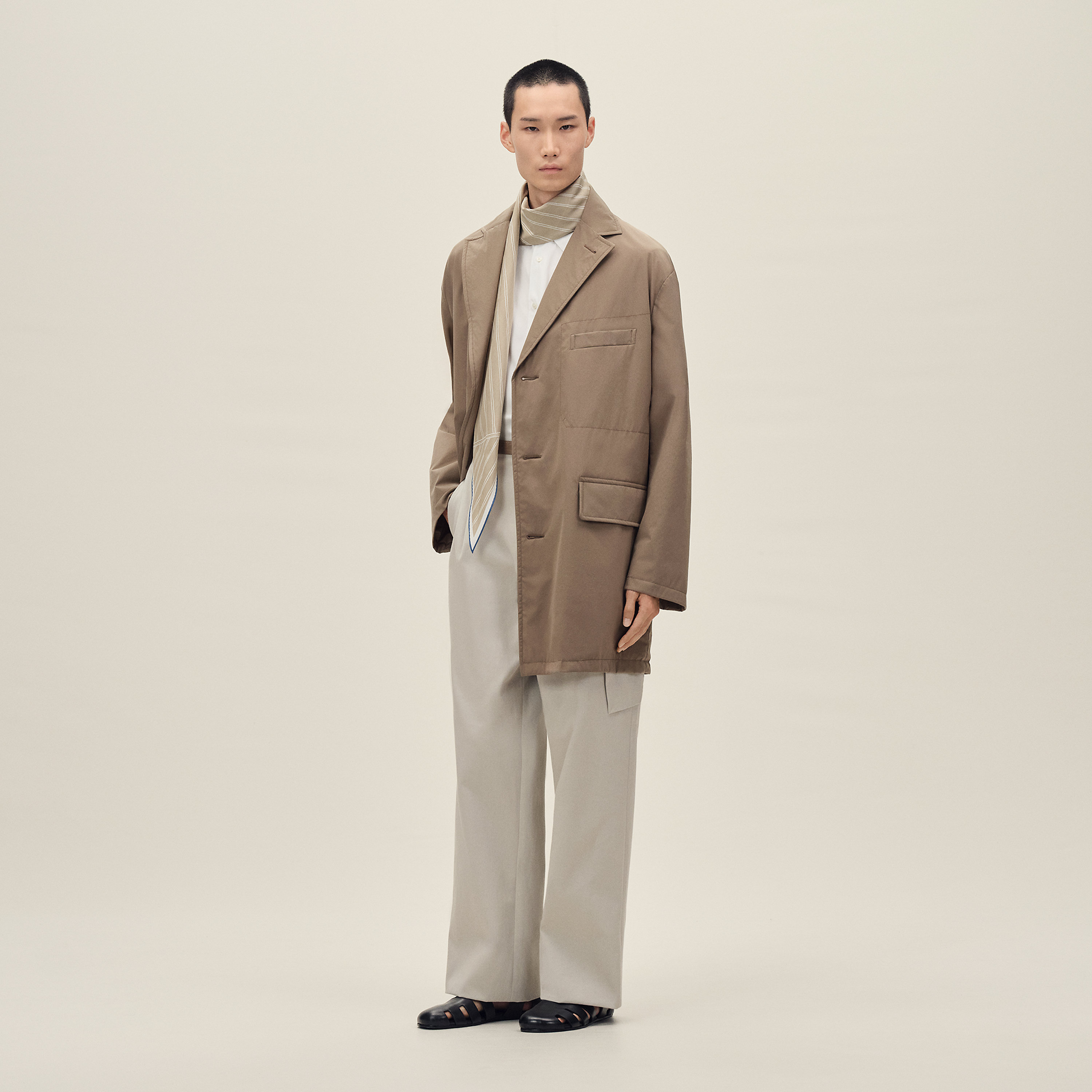 "Surpiqures H" Petit Paul Light coat