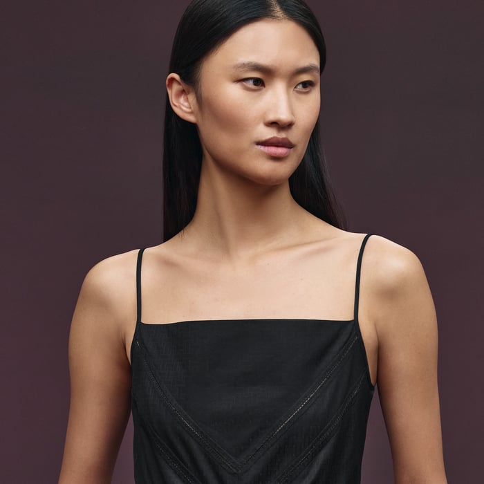 Noir "Mosaique" Pouch Dress
