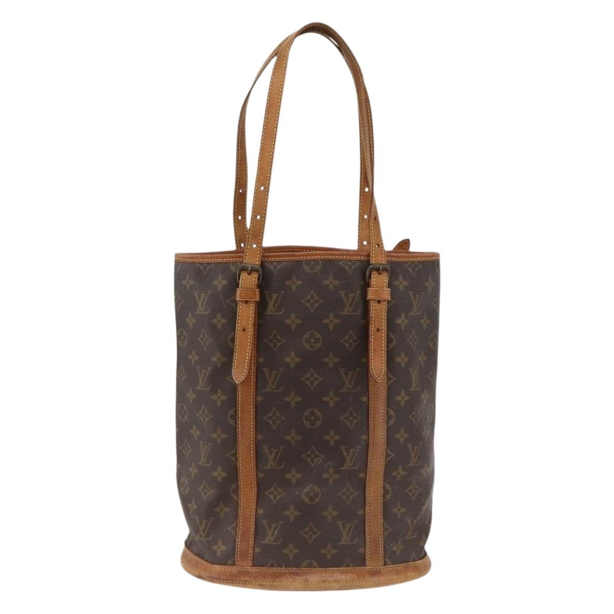 Bucket leather handbag