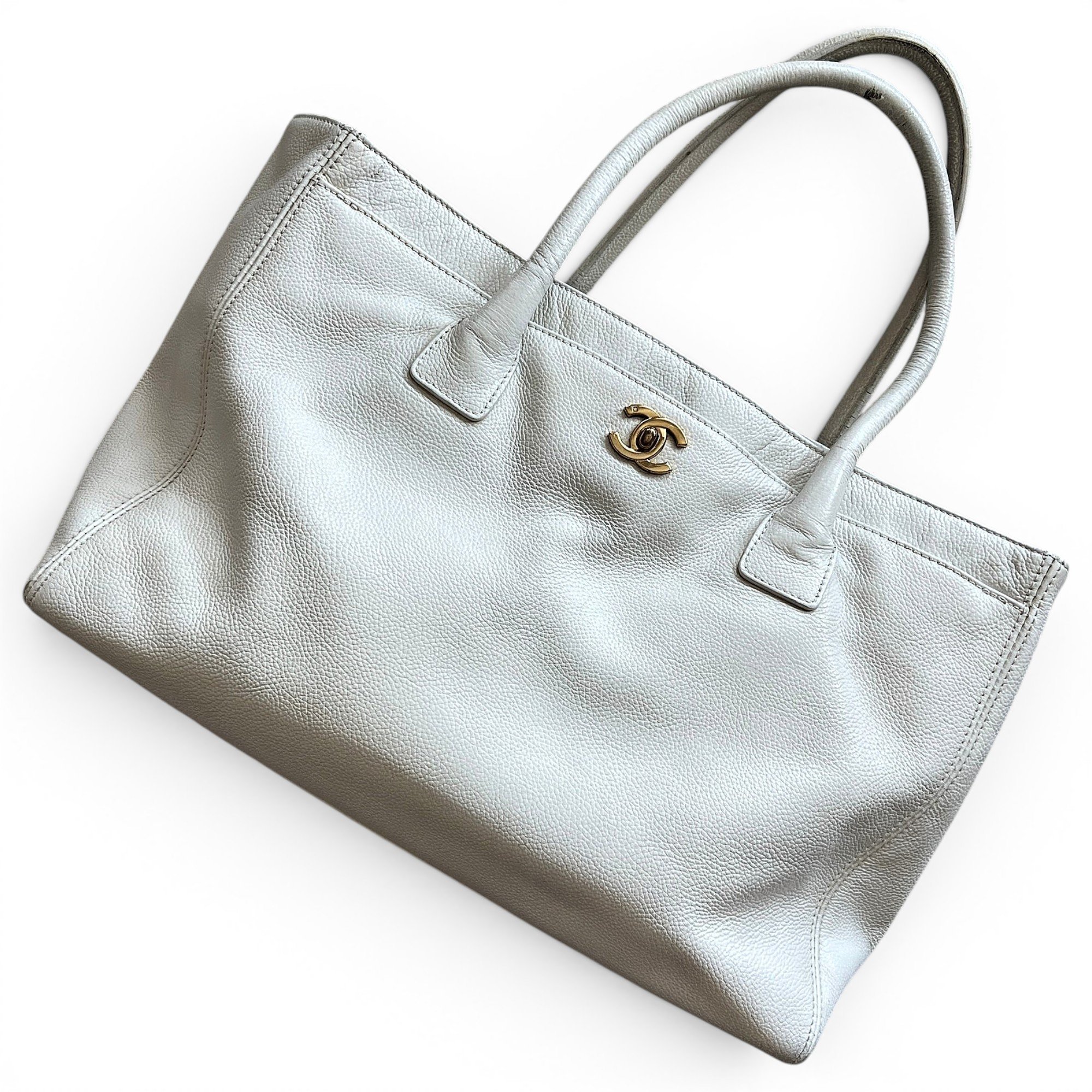 Executive leather tote