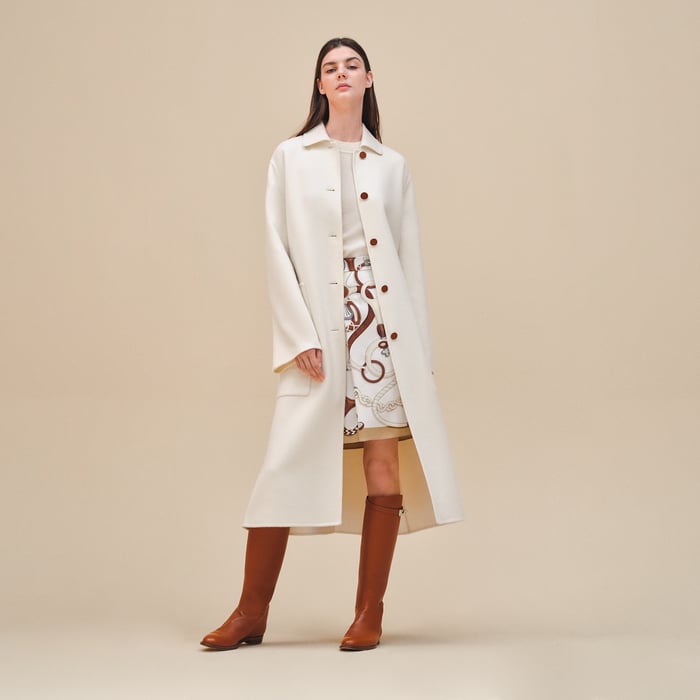 Blanc Naturel Cashmere Wrap Coat