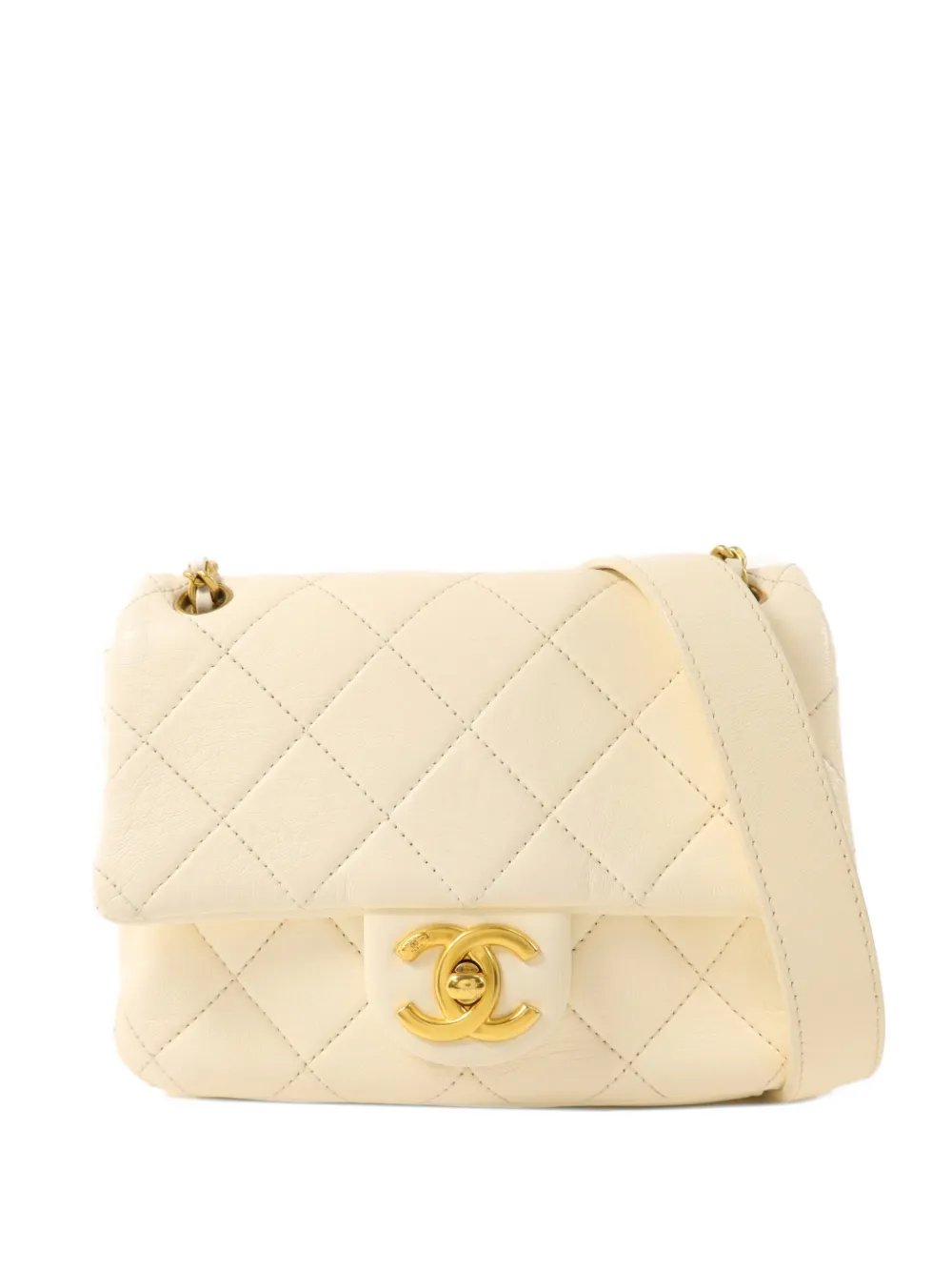 CC turn-lock quilted calfskin shoulder bag