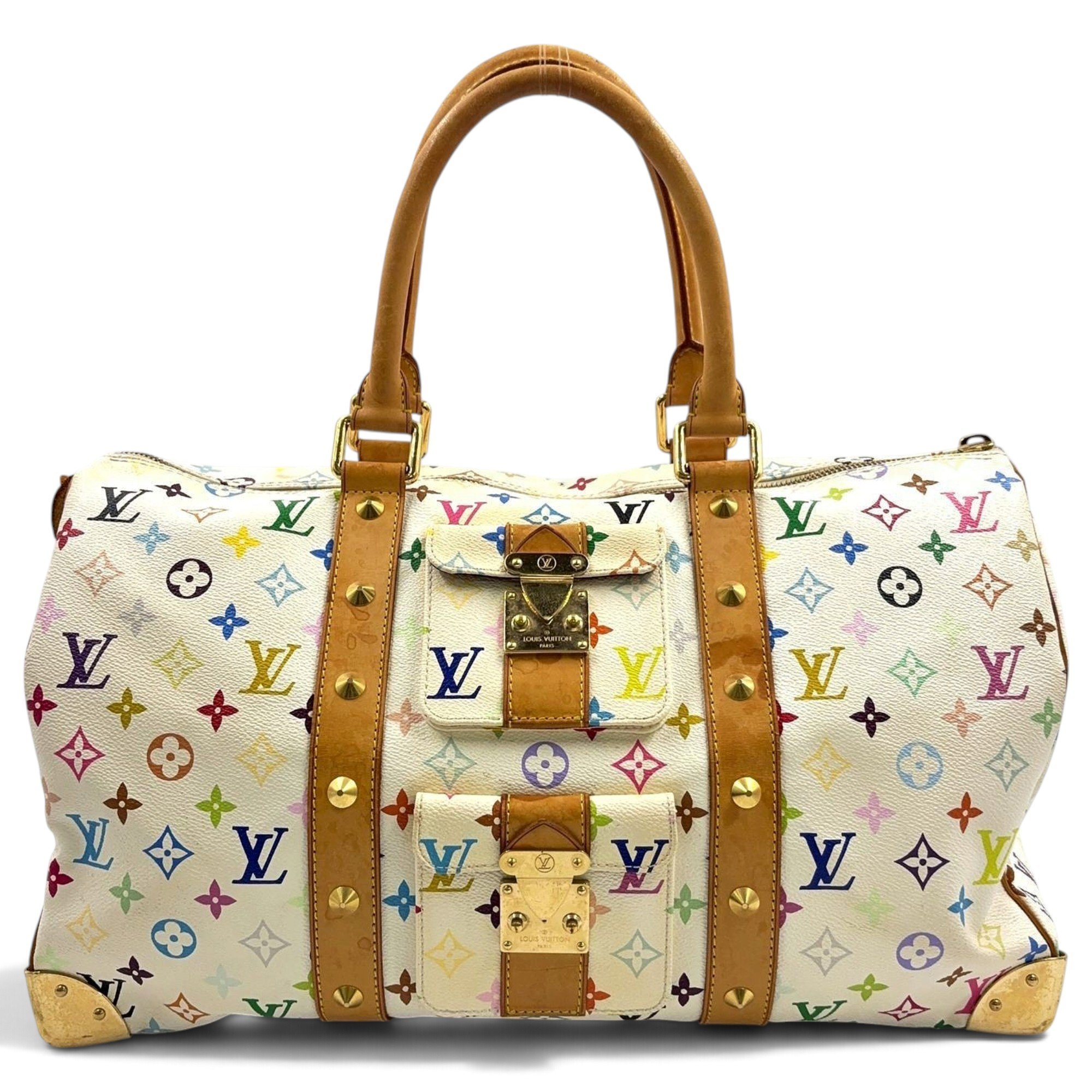 Keepall leather travel bag
