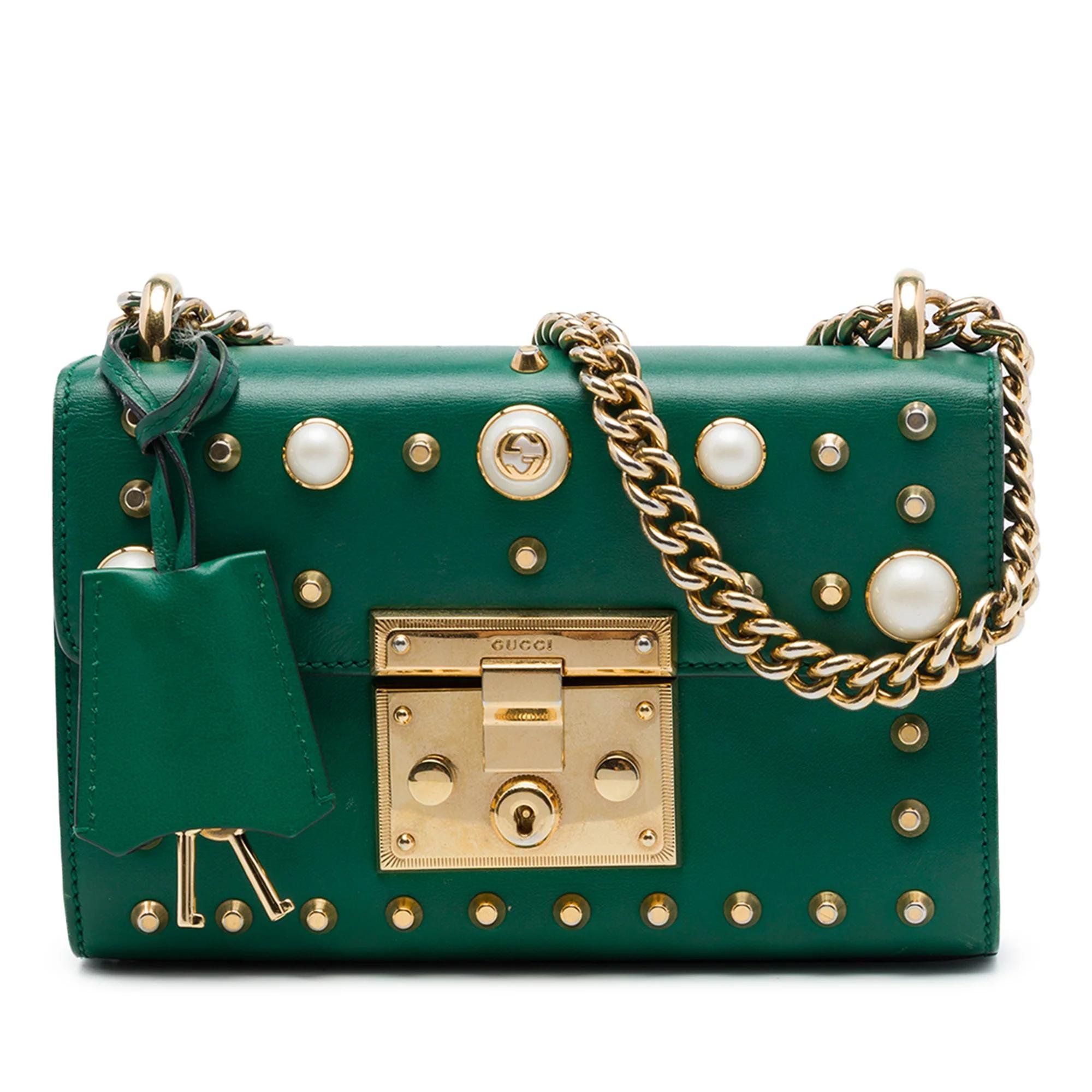 Padlock leather crossbody bag