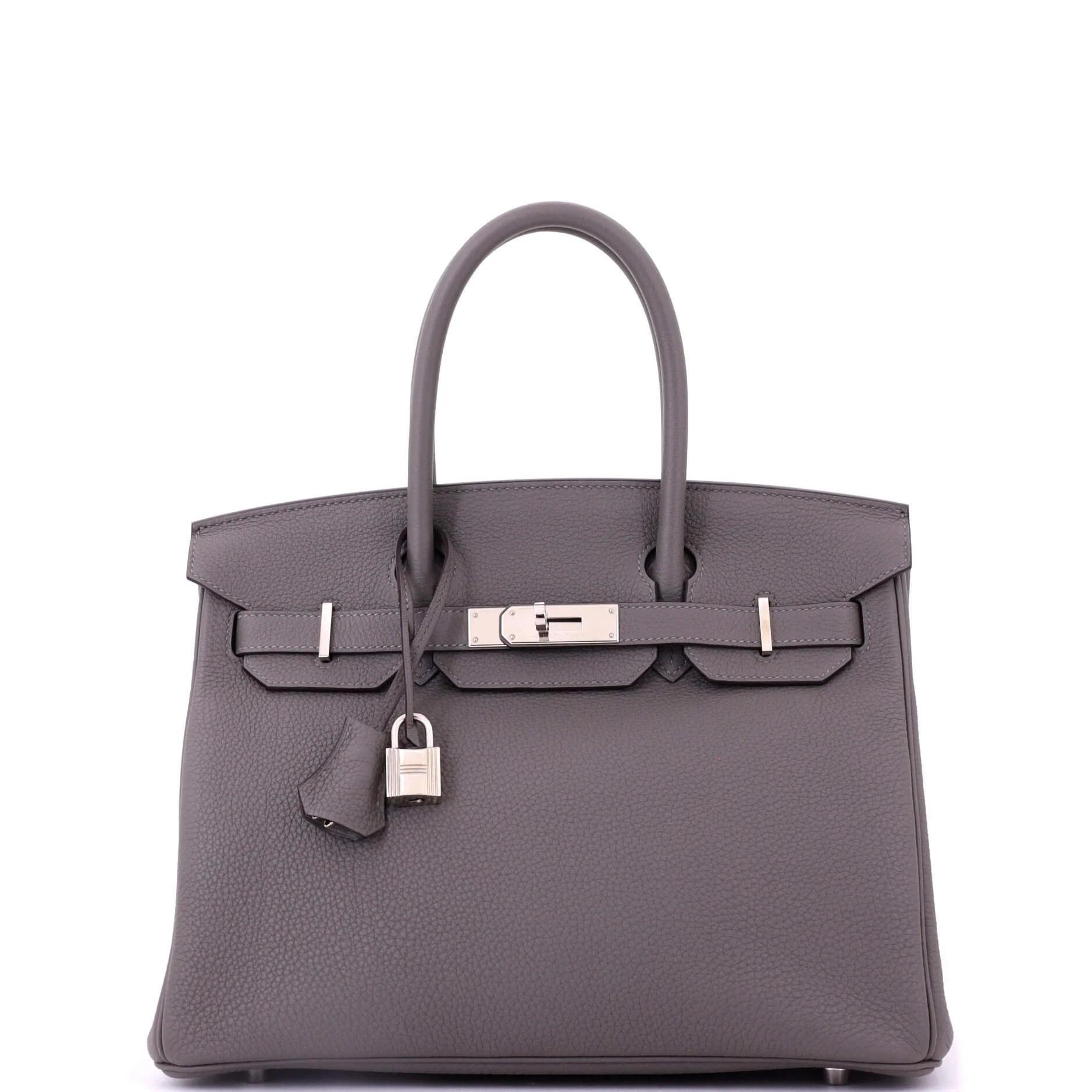 Hermes Birkin 30 Handbag Gris Meyer Togo Leather 2022
