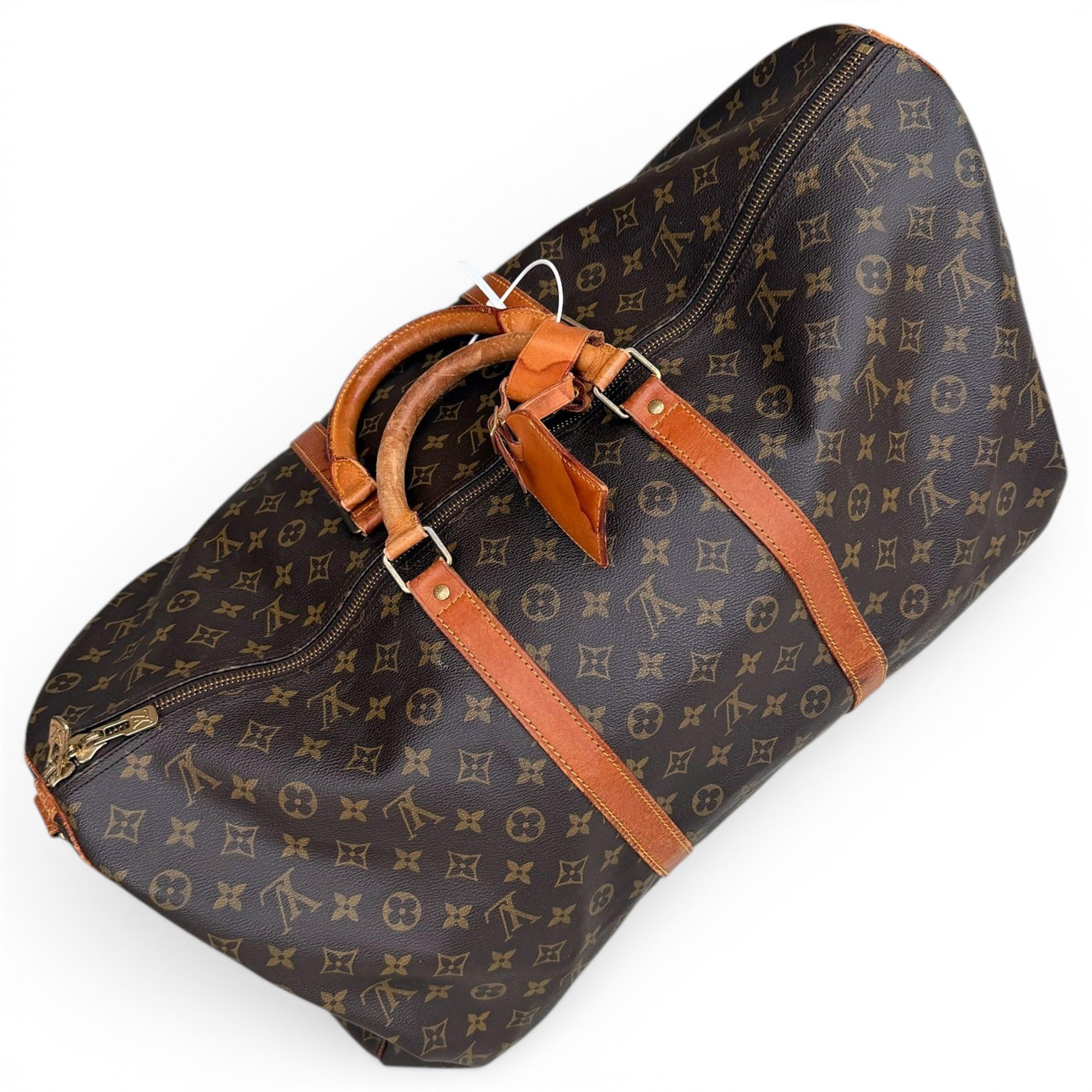 Keepall leather travel bag
