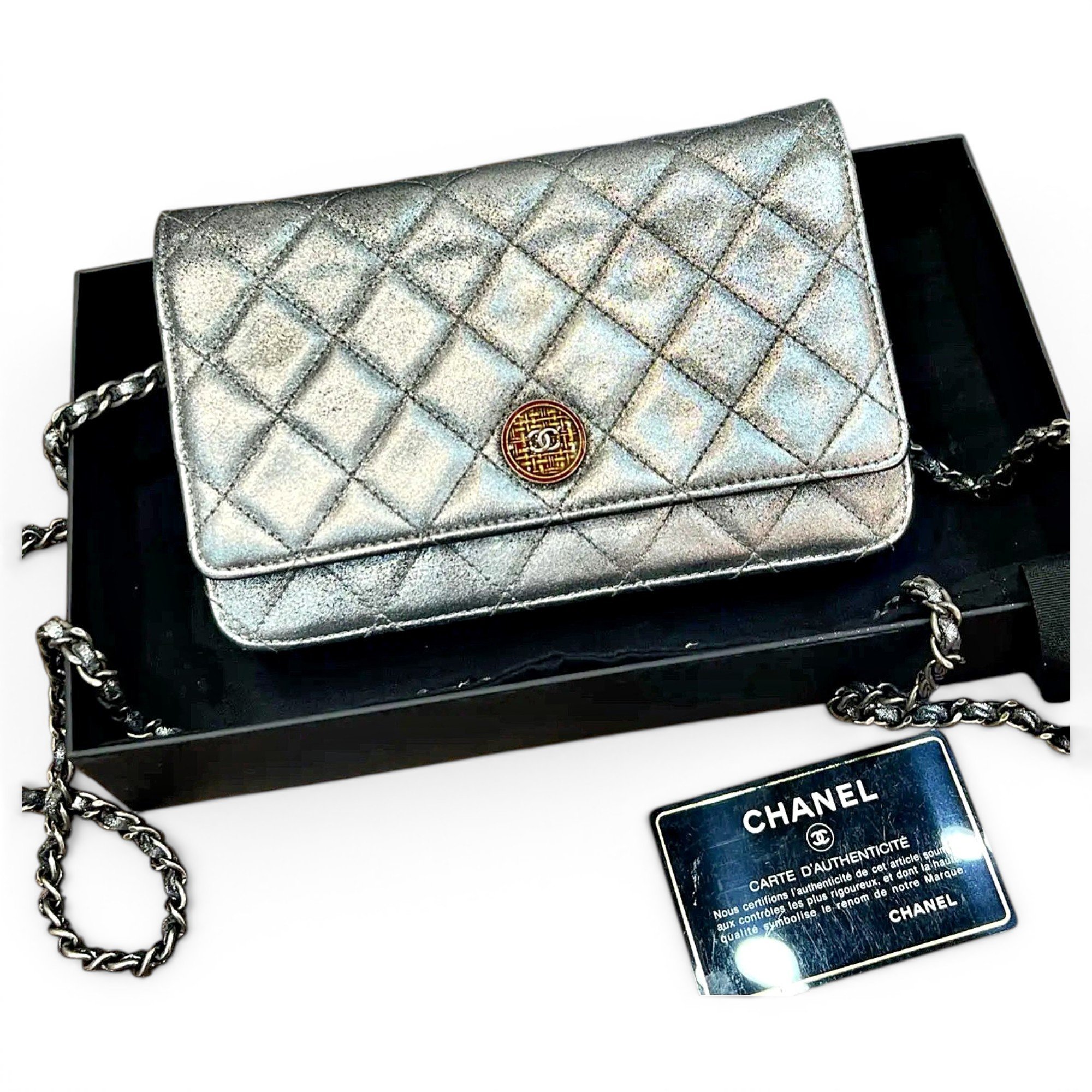 Trendy CC Wallet on Chain leather crossbody bag