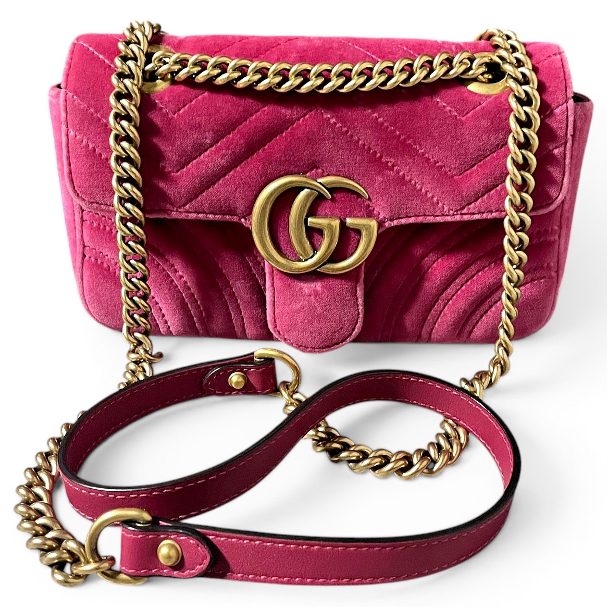 Marmont velvet crossbody bag