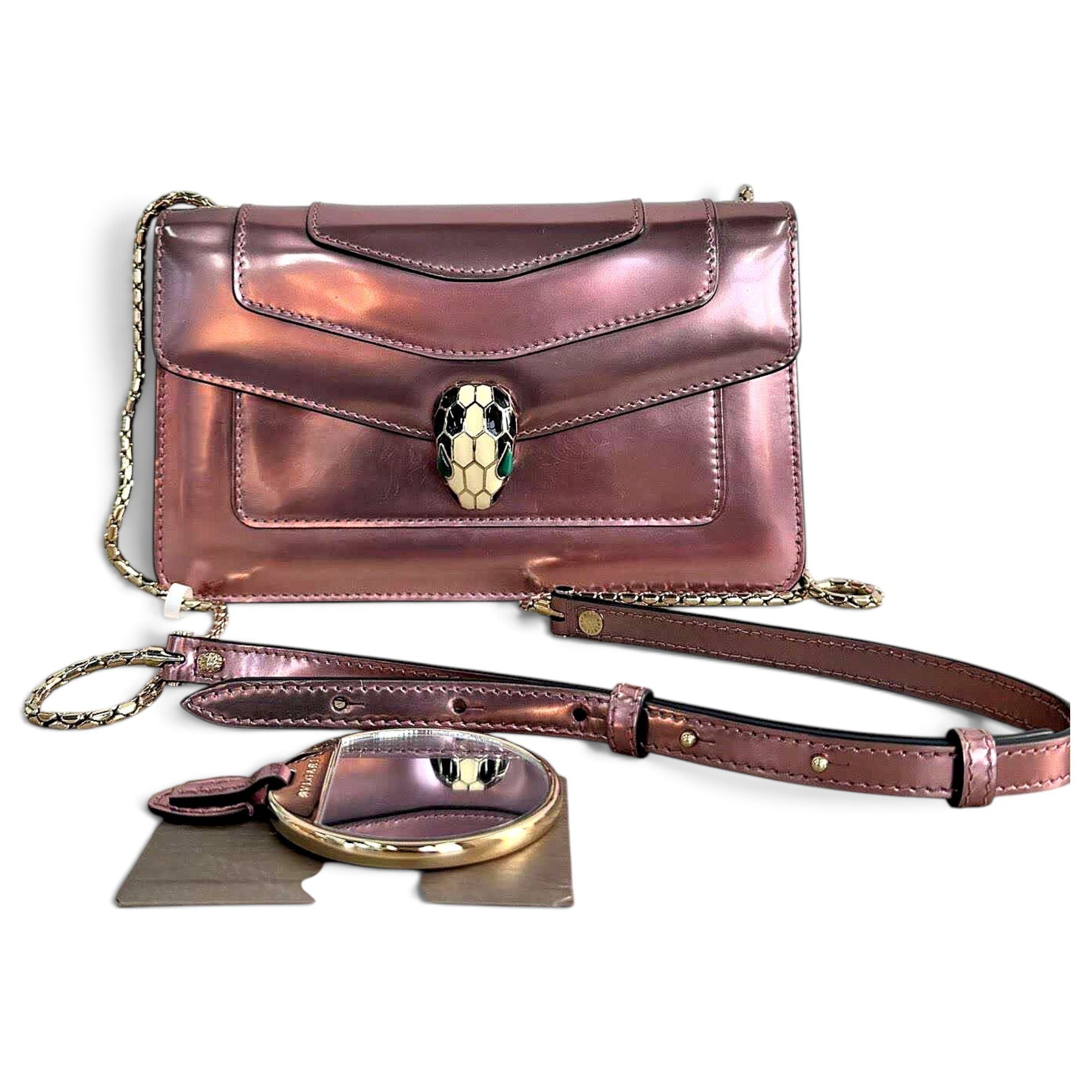 Bvlgari Serpenti patent leather handbag