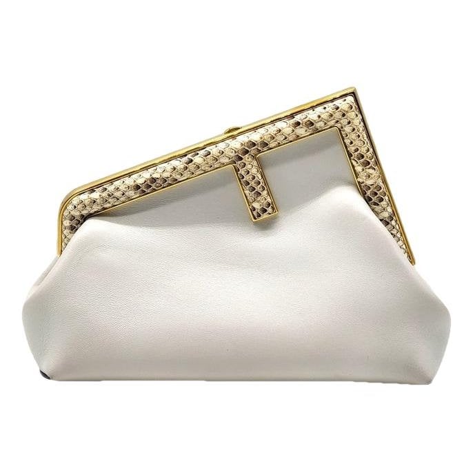 Leather clutch bag