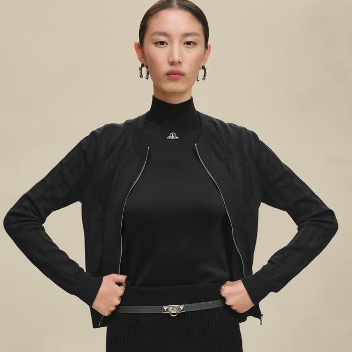 Noir "Palefroi Remix" Long-sleeve Cardigan