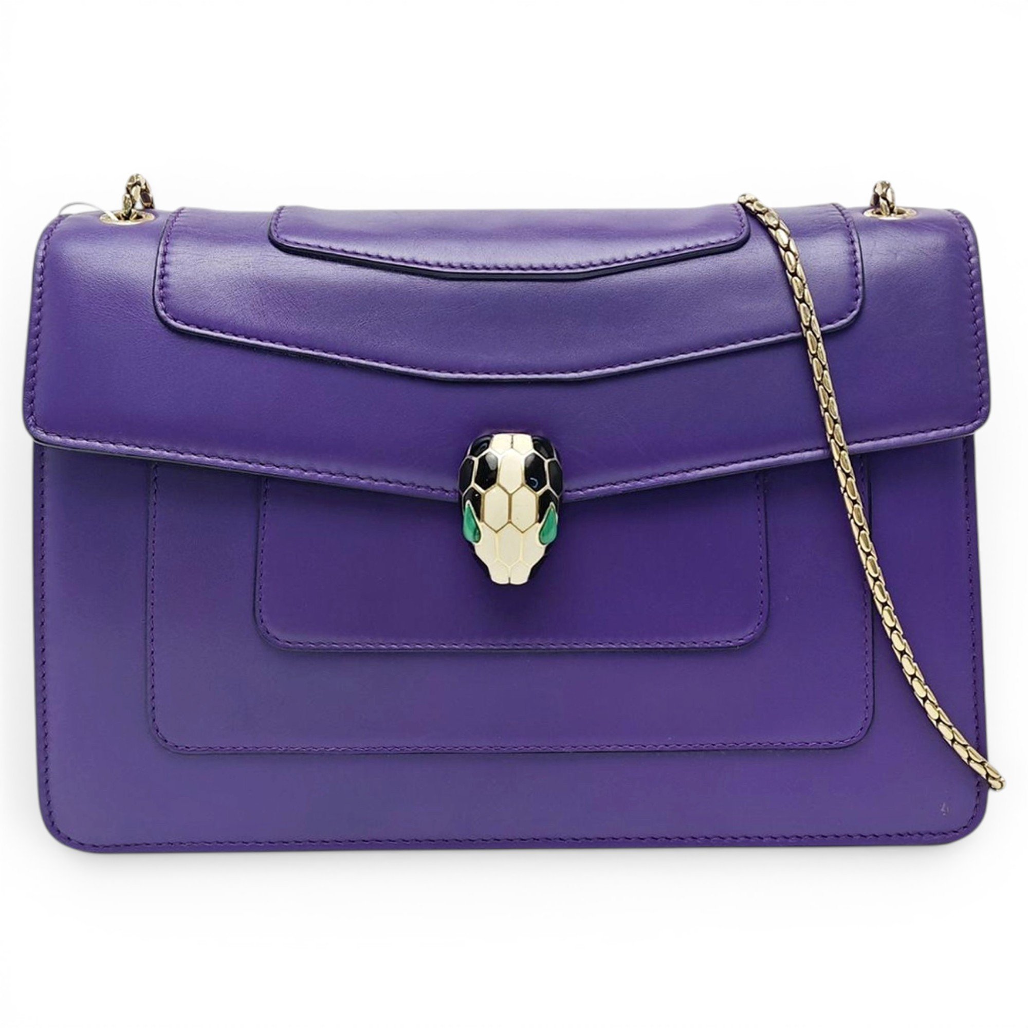 Serpenti leather handbag