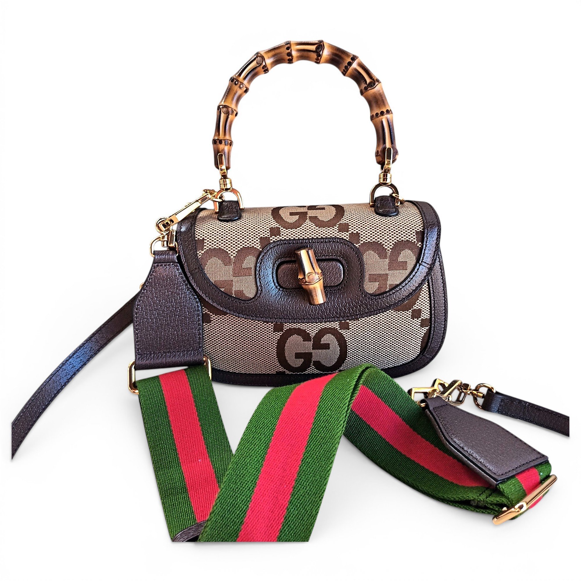 Bamboo leather handbag