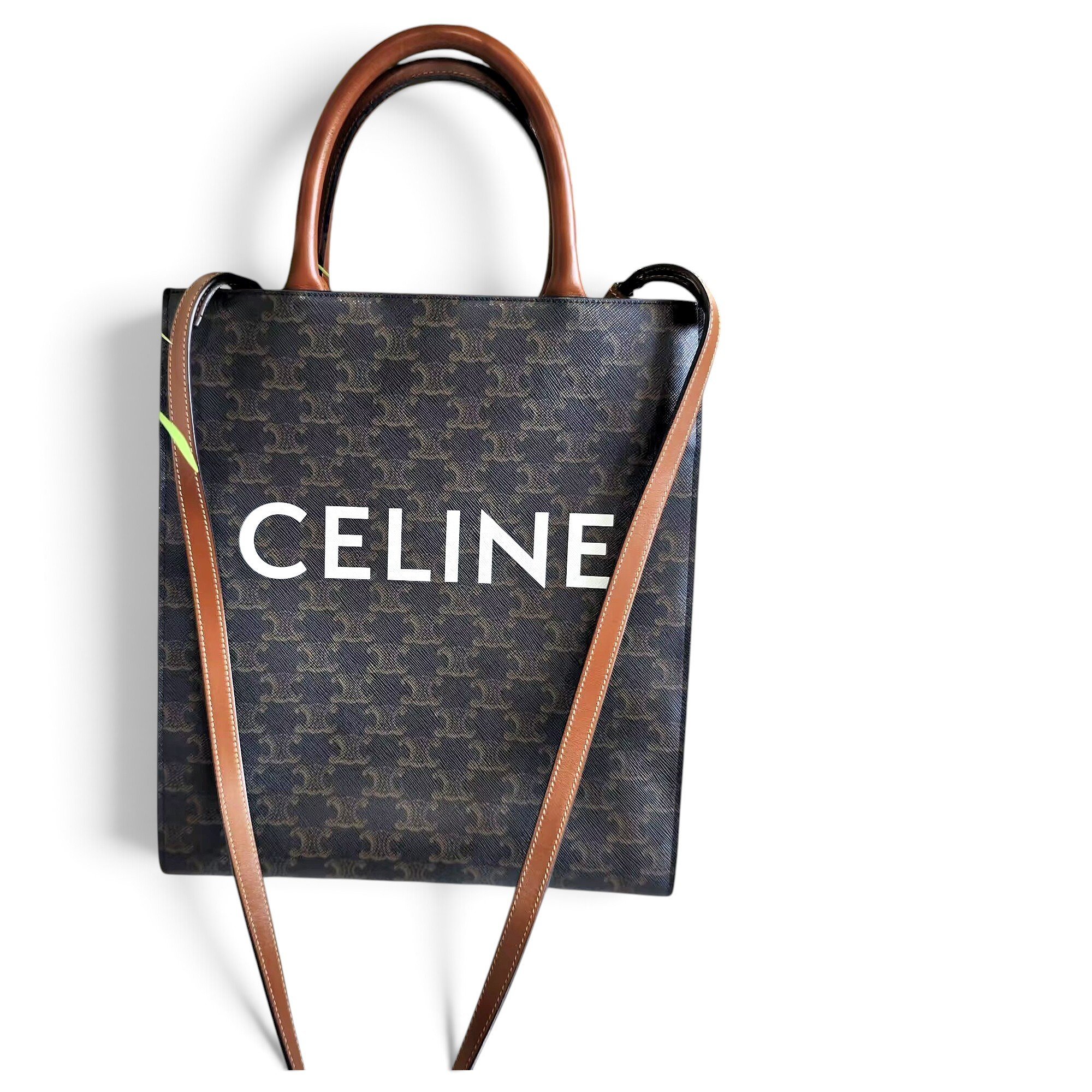 Cabas Vertical leather handbag