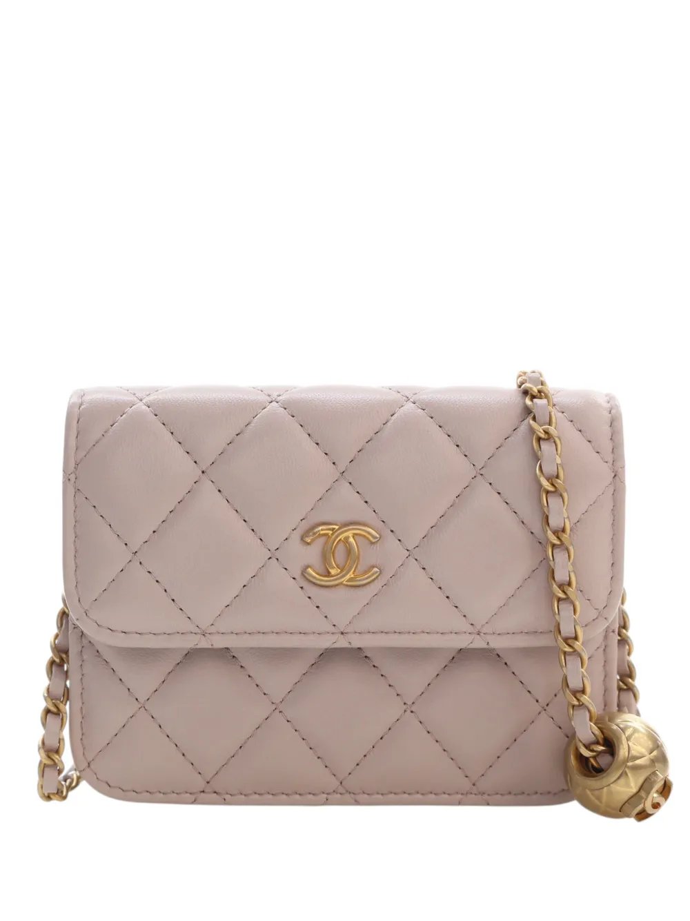 2021 Mini Lambskin Pearl Crush Clutch On Chain crossbody bag