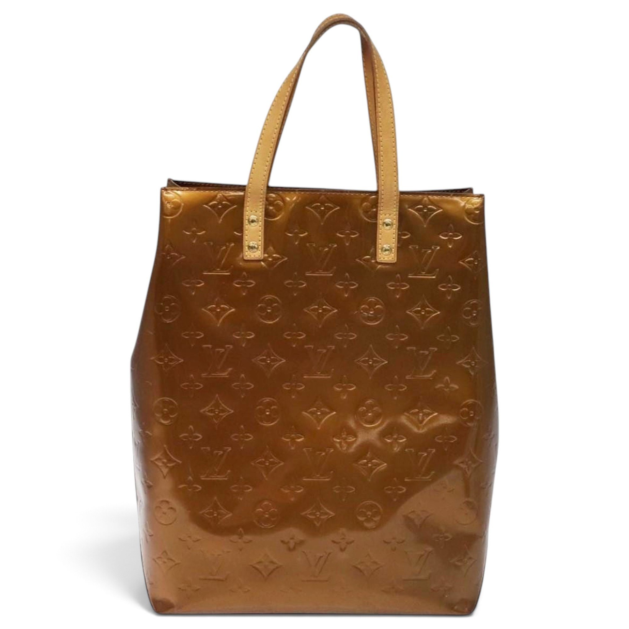 Reade patent leather handbag