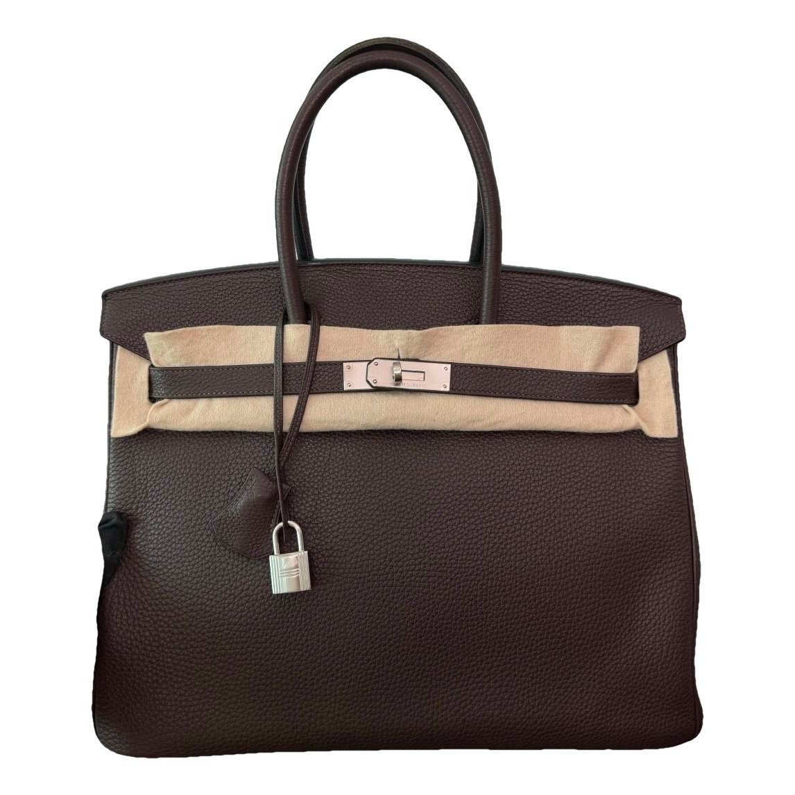 Hermes Birkin 35 Handbag Ebene Togo Leather 2009
