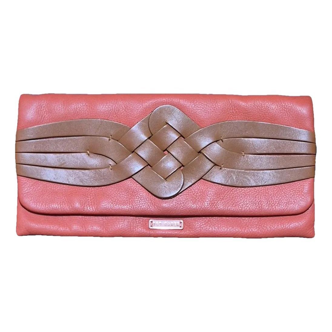 Leather clutch bag