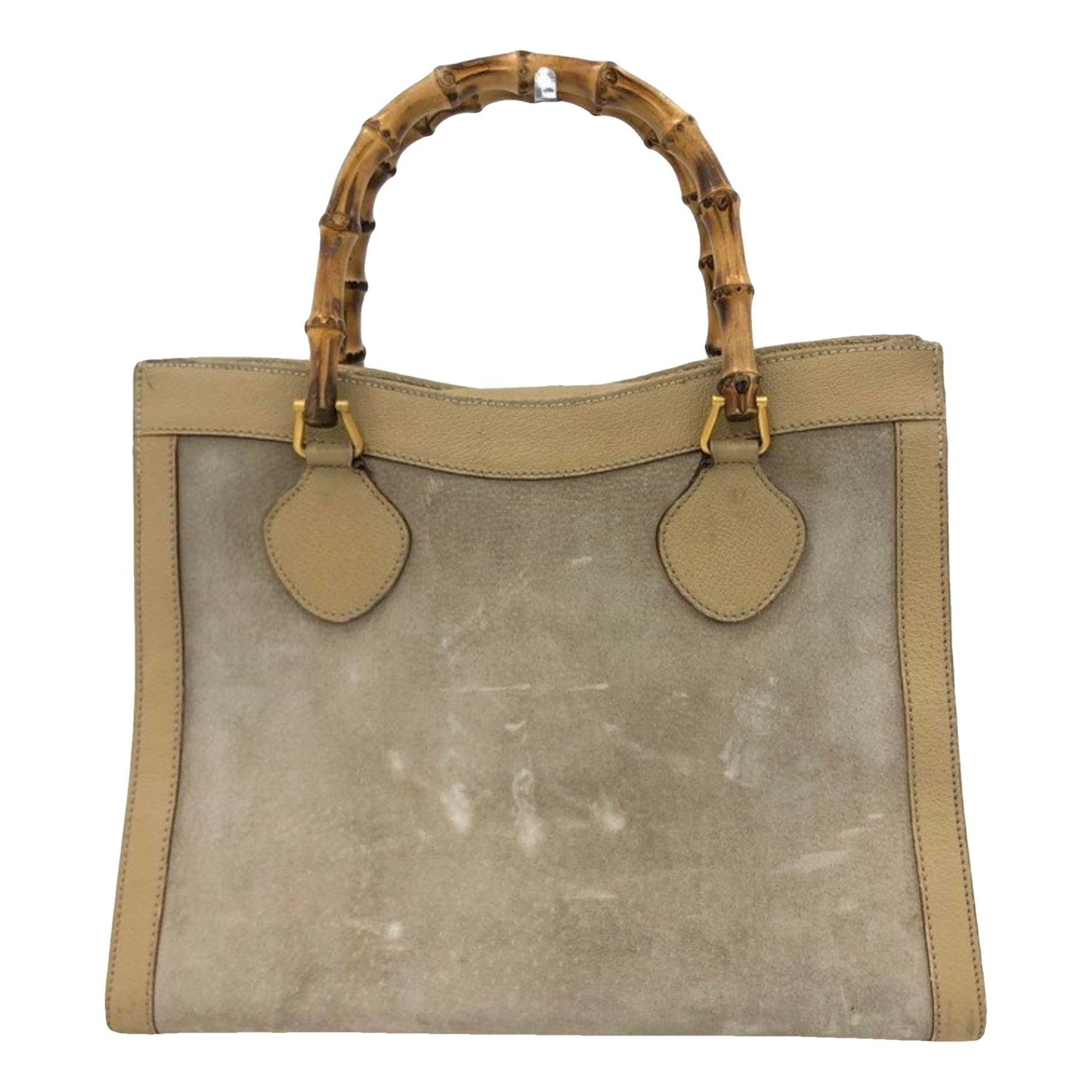 Diana Bamboo leather handbag