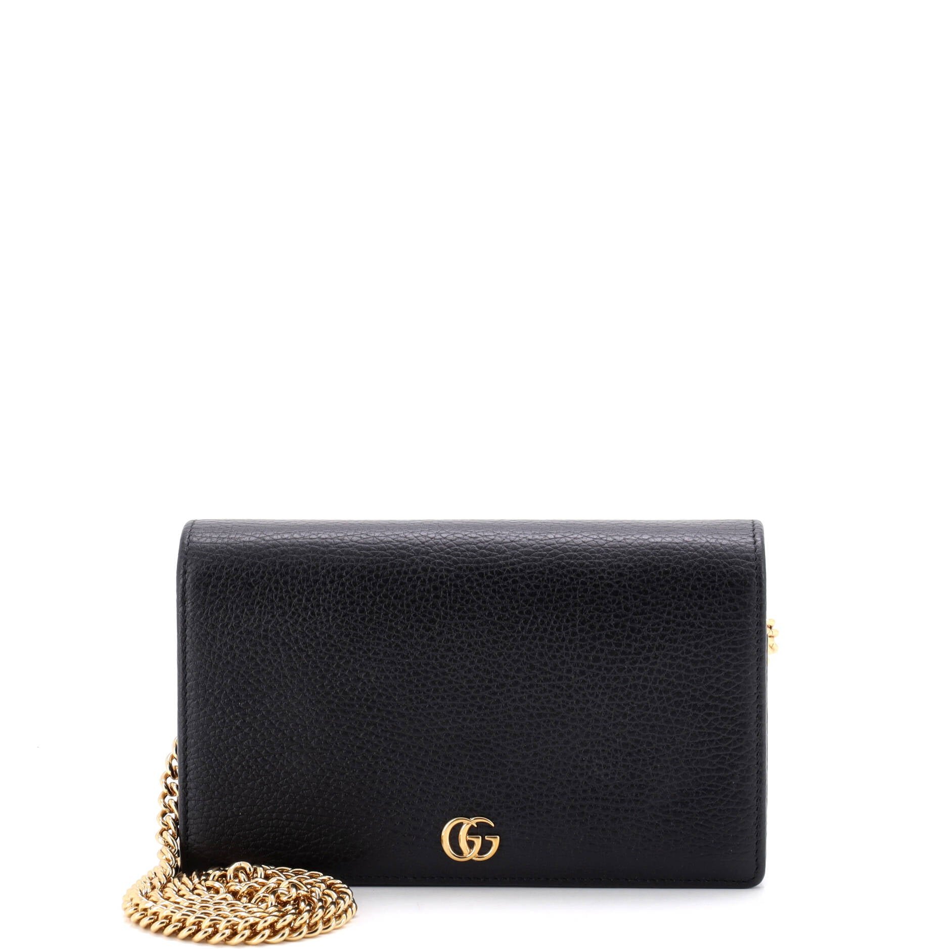 Petite GG Marmont Chain Wallet Leather Mini