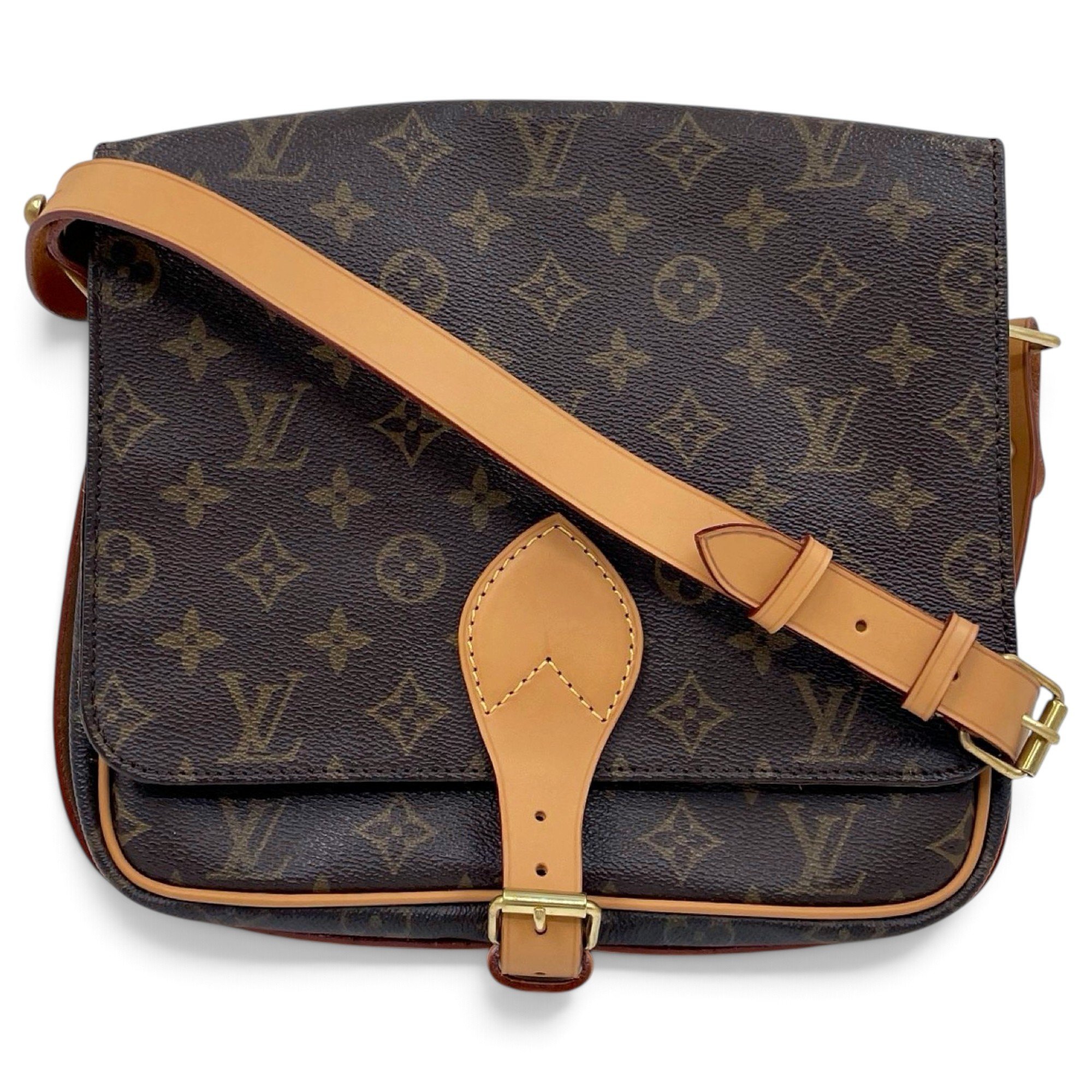Cartouchière leather crossbody bag