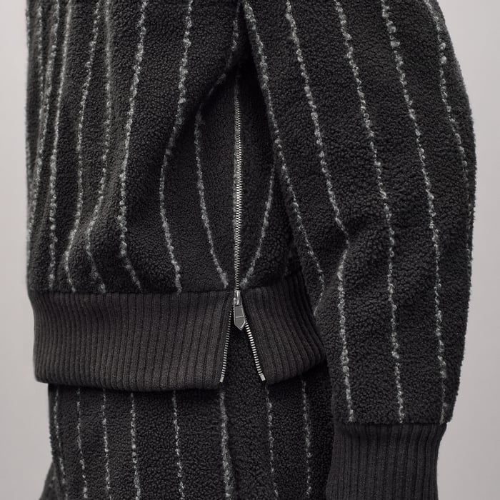 Anthracite "Pinstripe" Mock Neck Sweater