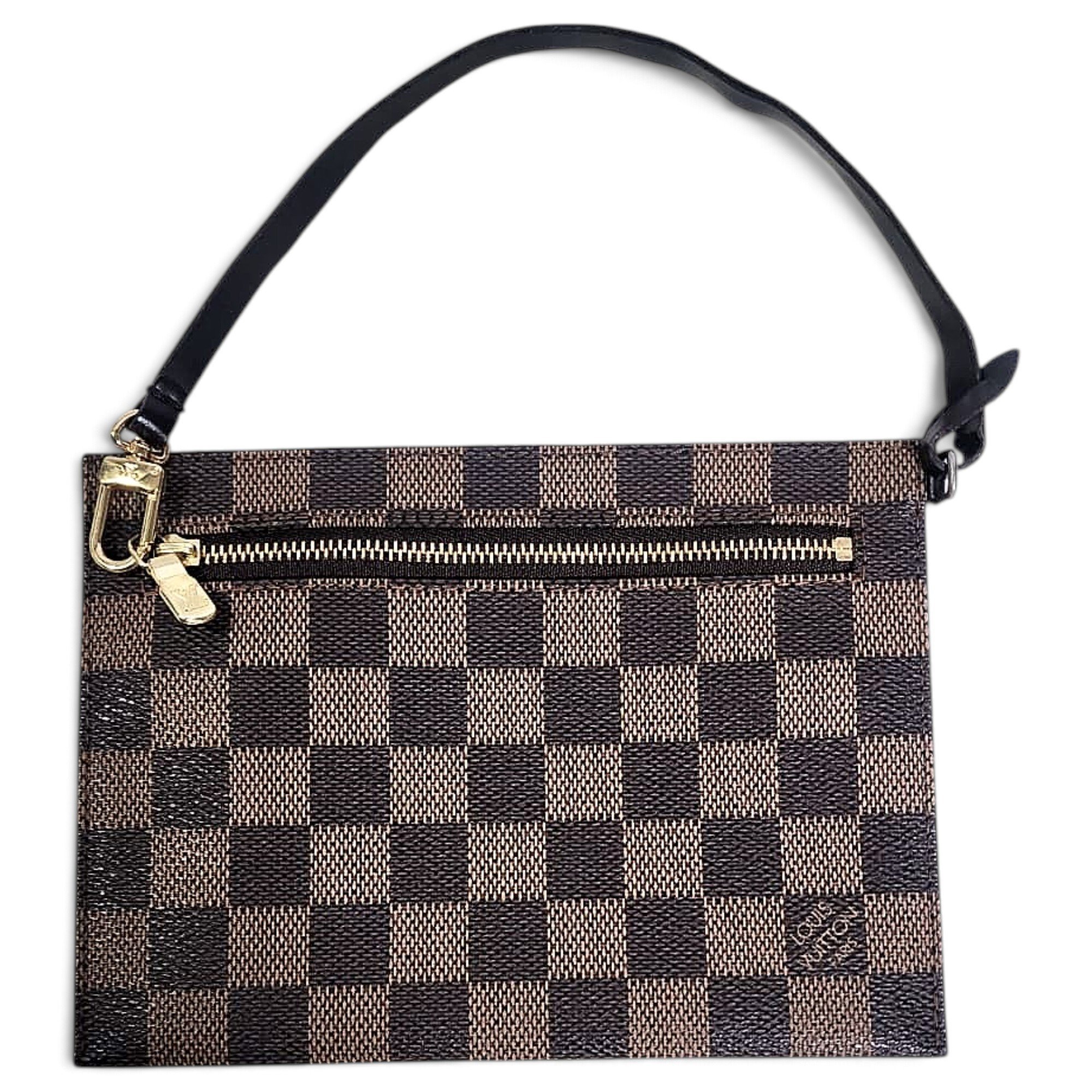 Leather clutch bag