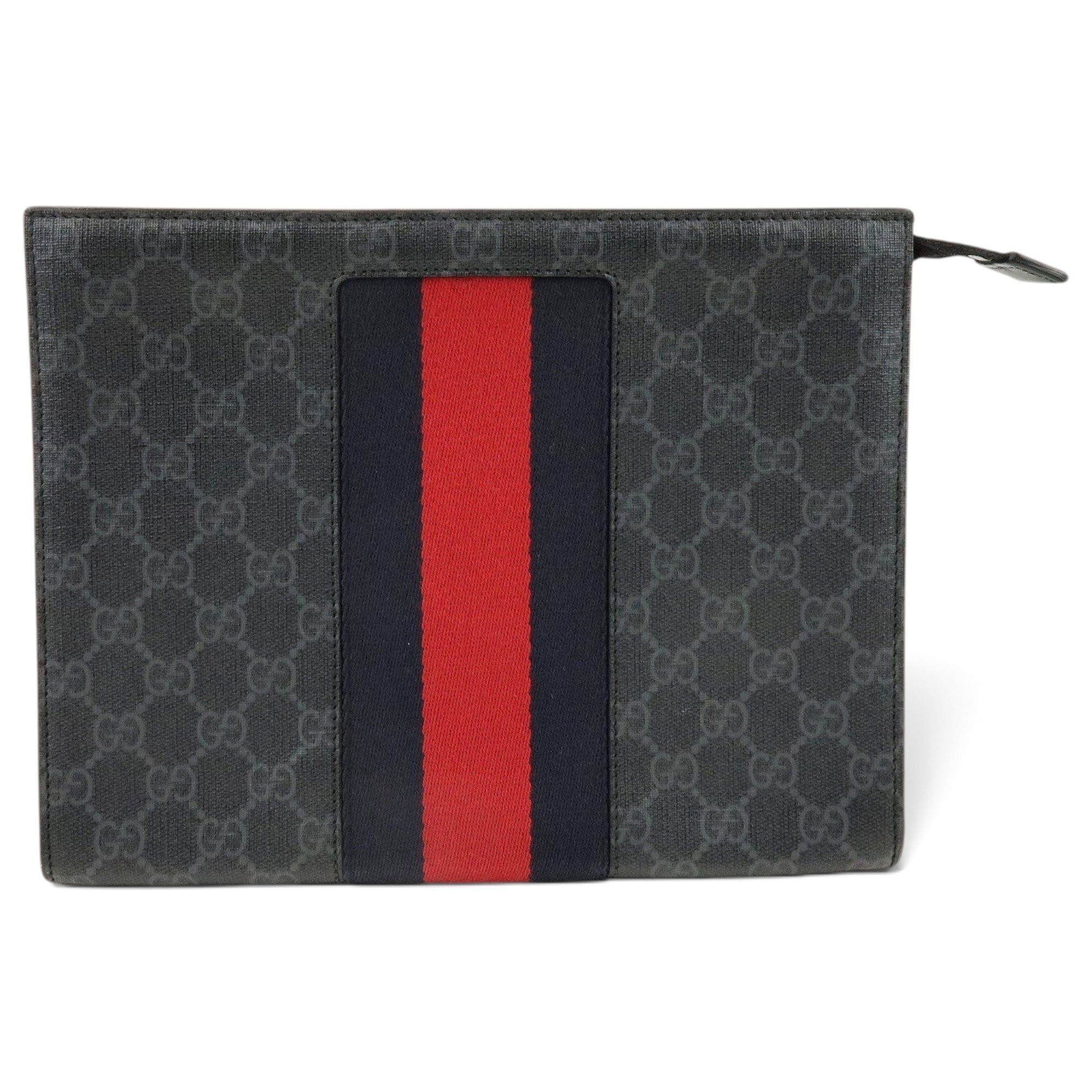 Leather clutch bag