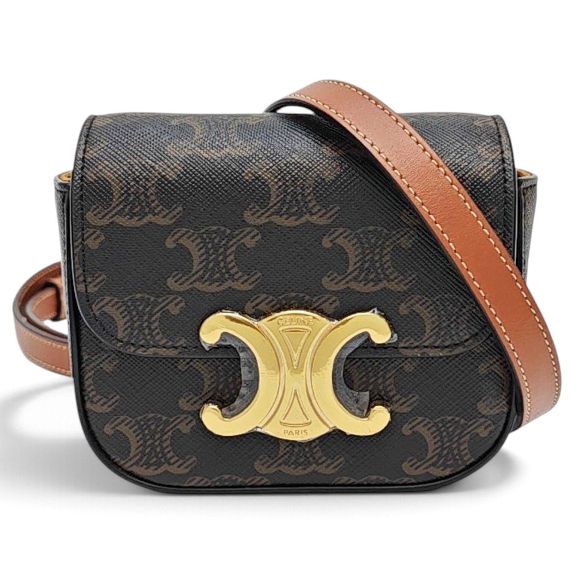 Triomphe leather handbag