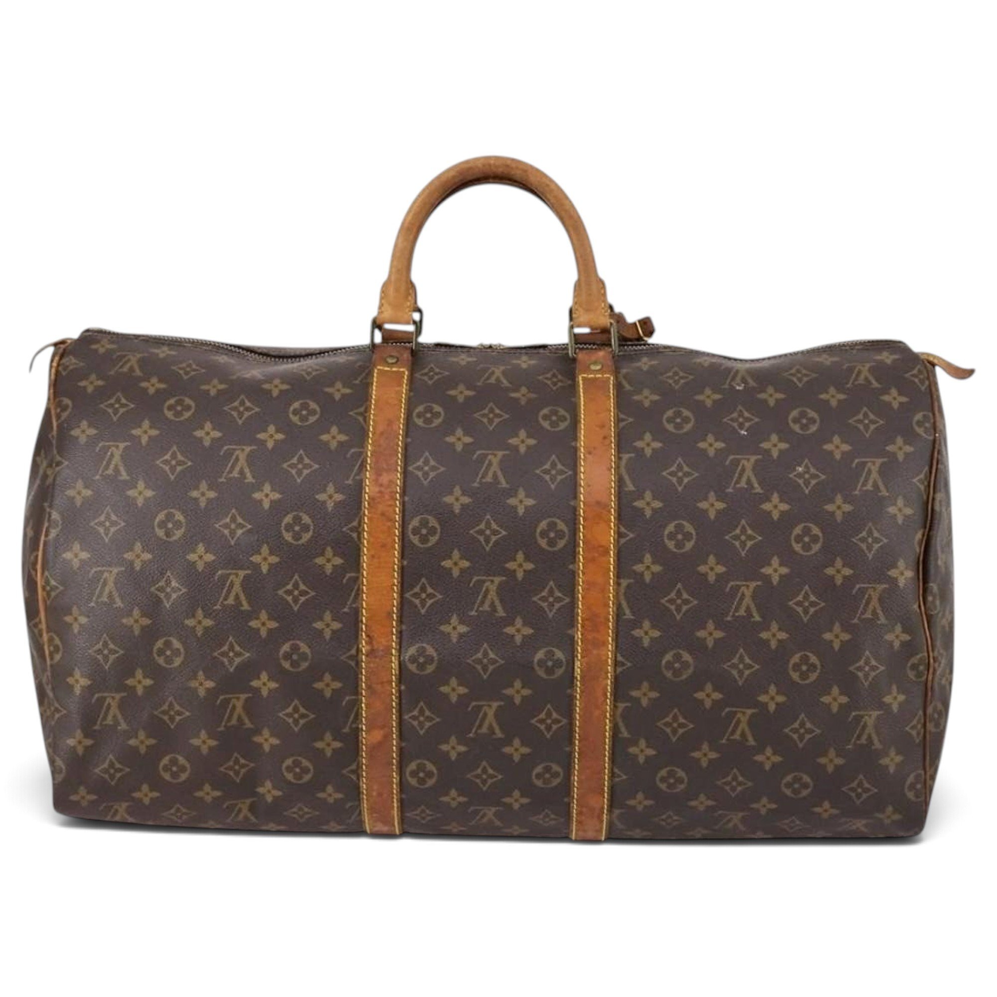Keepall leather travel bag