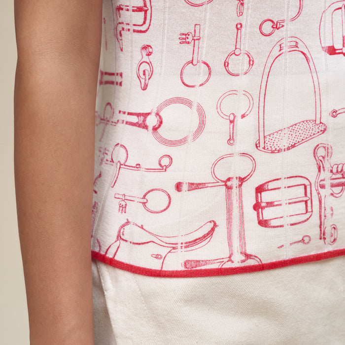 Blanc Naturel "Cahier Du Colporteur" Short-sleeve Sweater