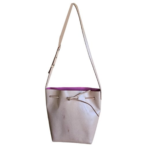 Bucket leather handbag