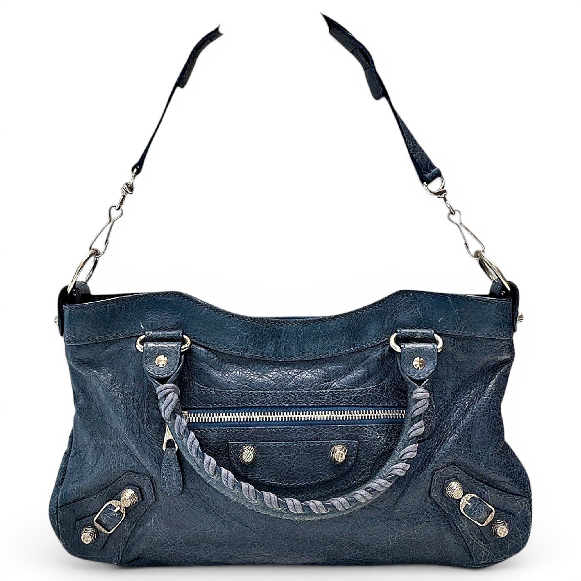 First leather handbag