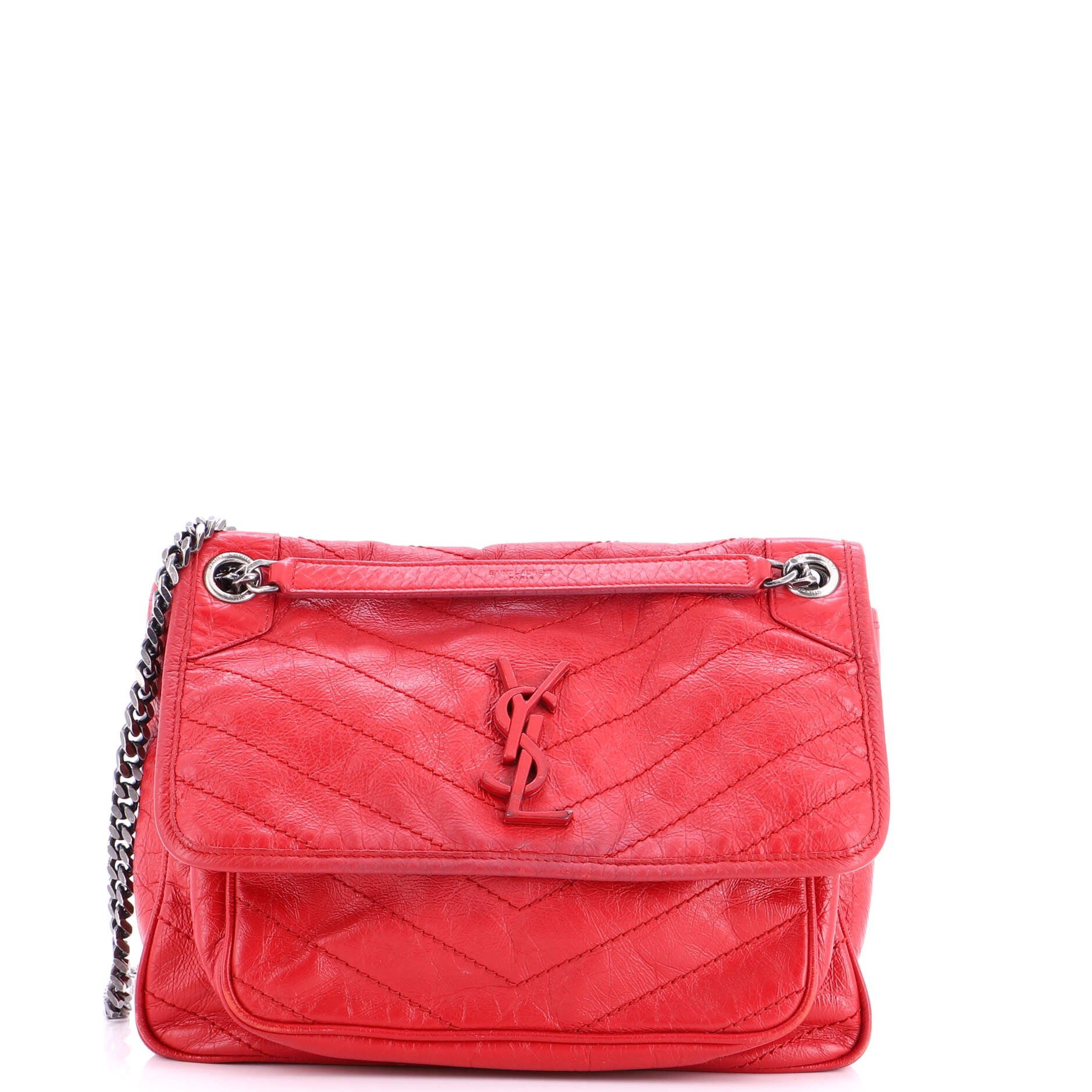 Niki Chain Flap Bag Matelasse Chevron Leather Medium
