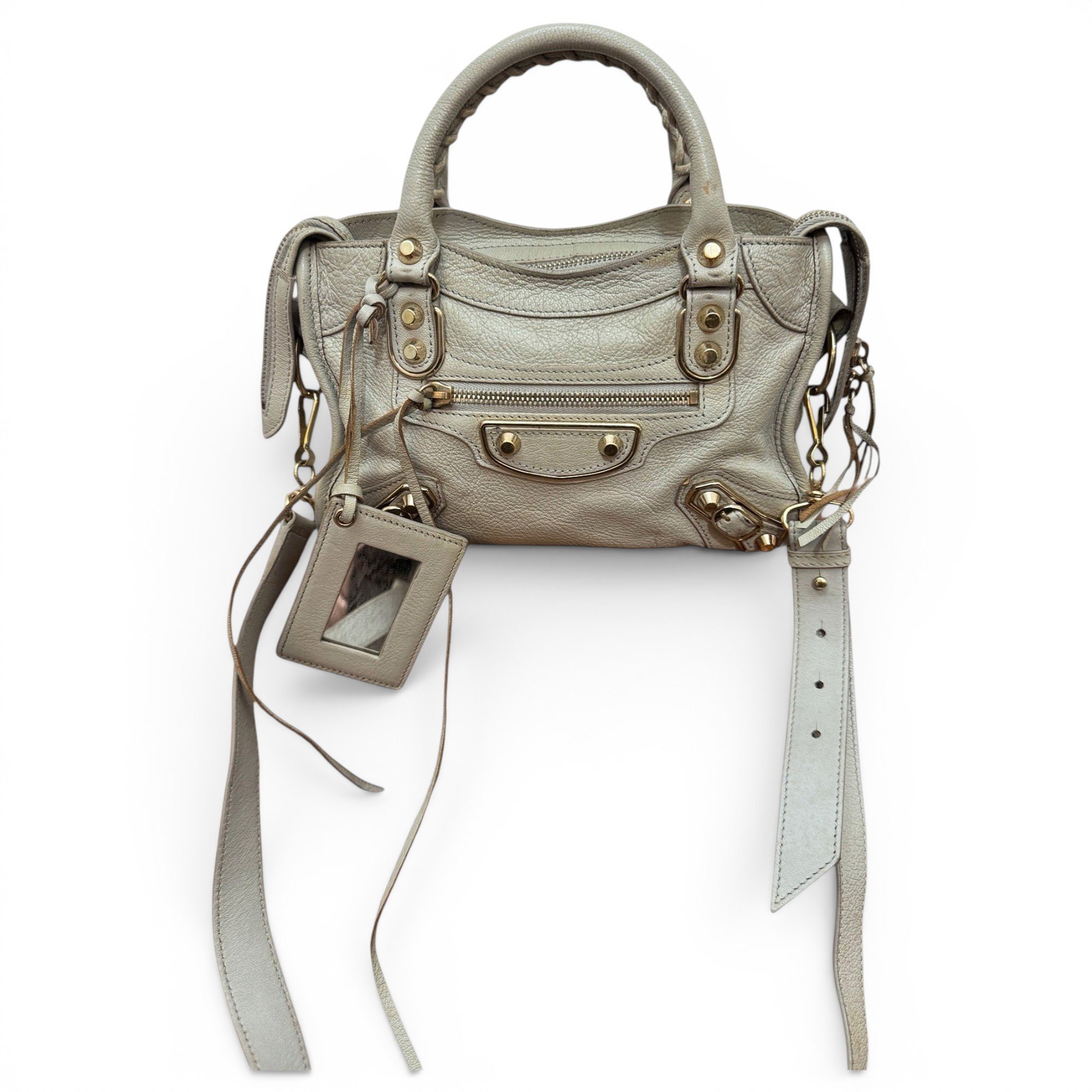 City leather handbag