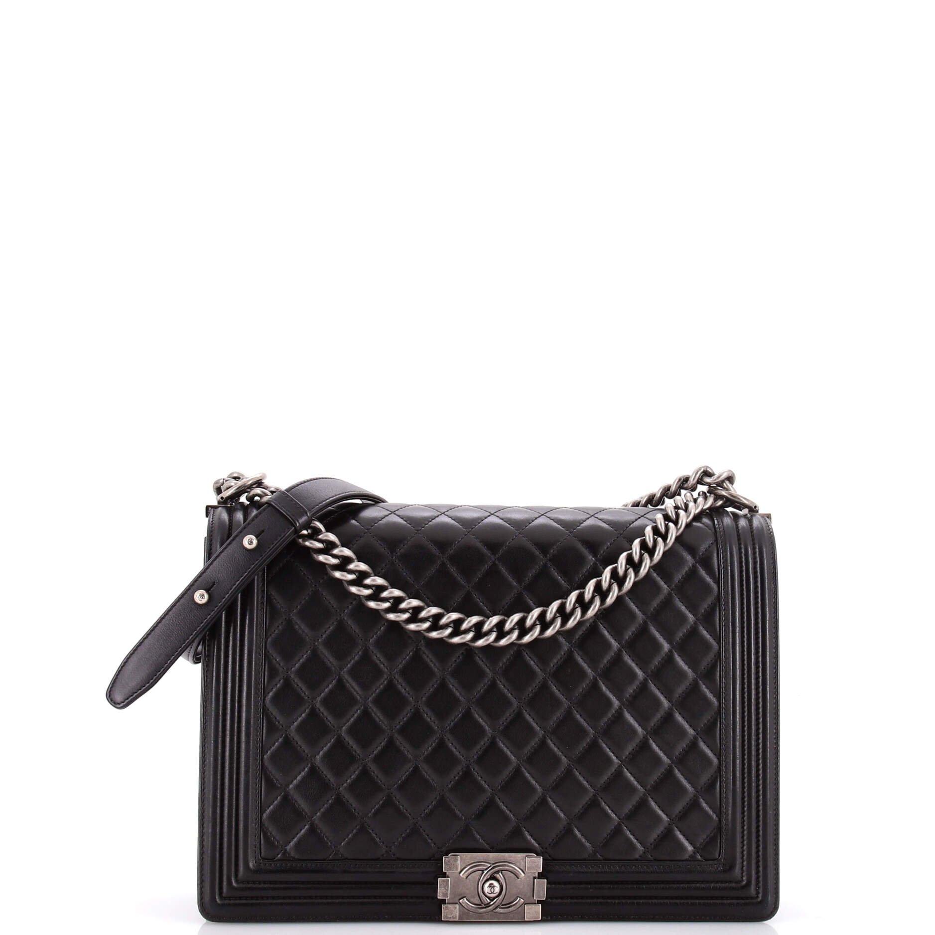 Boy Flap Bag Quilted Lambskin Large