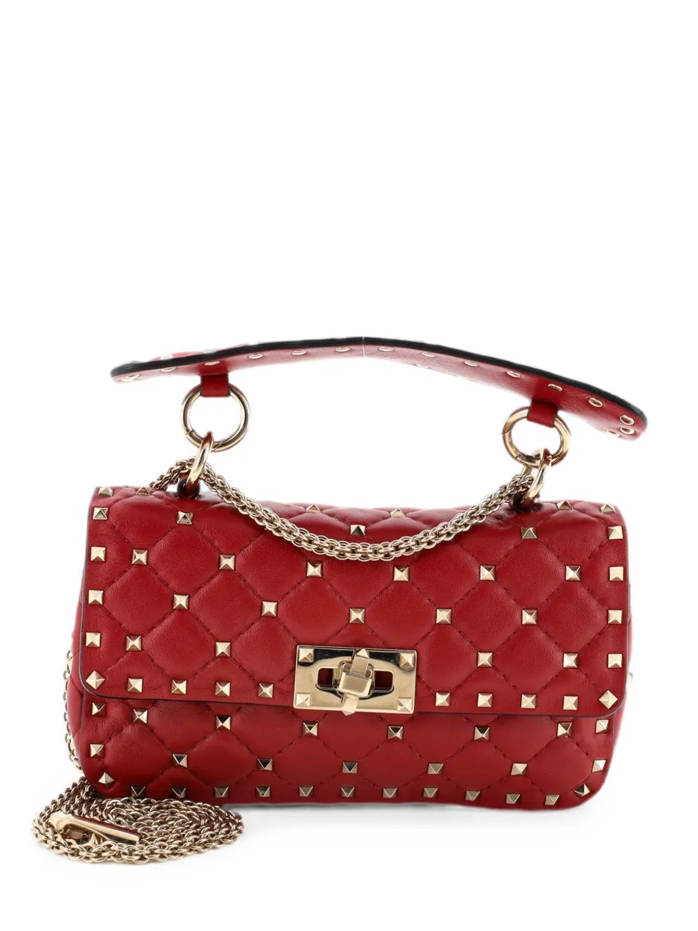 Rockstud Spike Flap Bag Quilted Leather Small crossbody bag