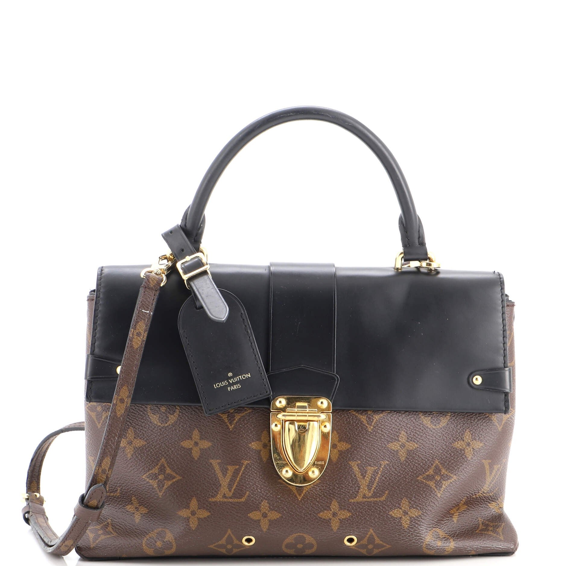 One Handle Flap Bag Monogram Canvas and Leather MM