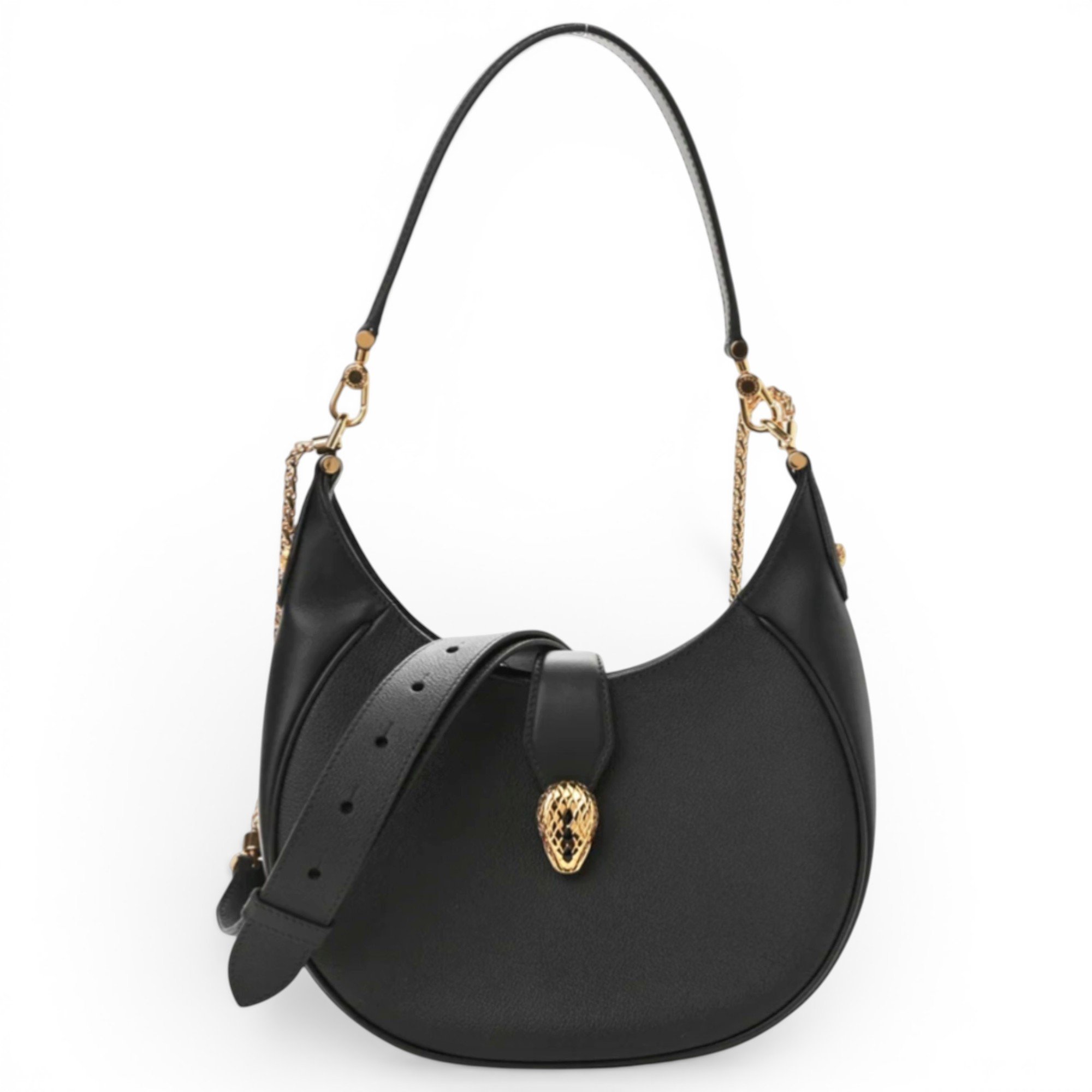 Serpenti leather handbag