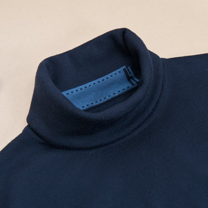 Marine "Detail H" Turtleneck Sweater