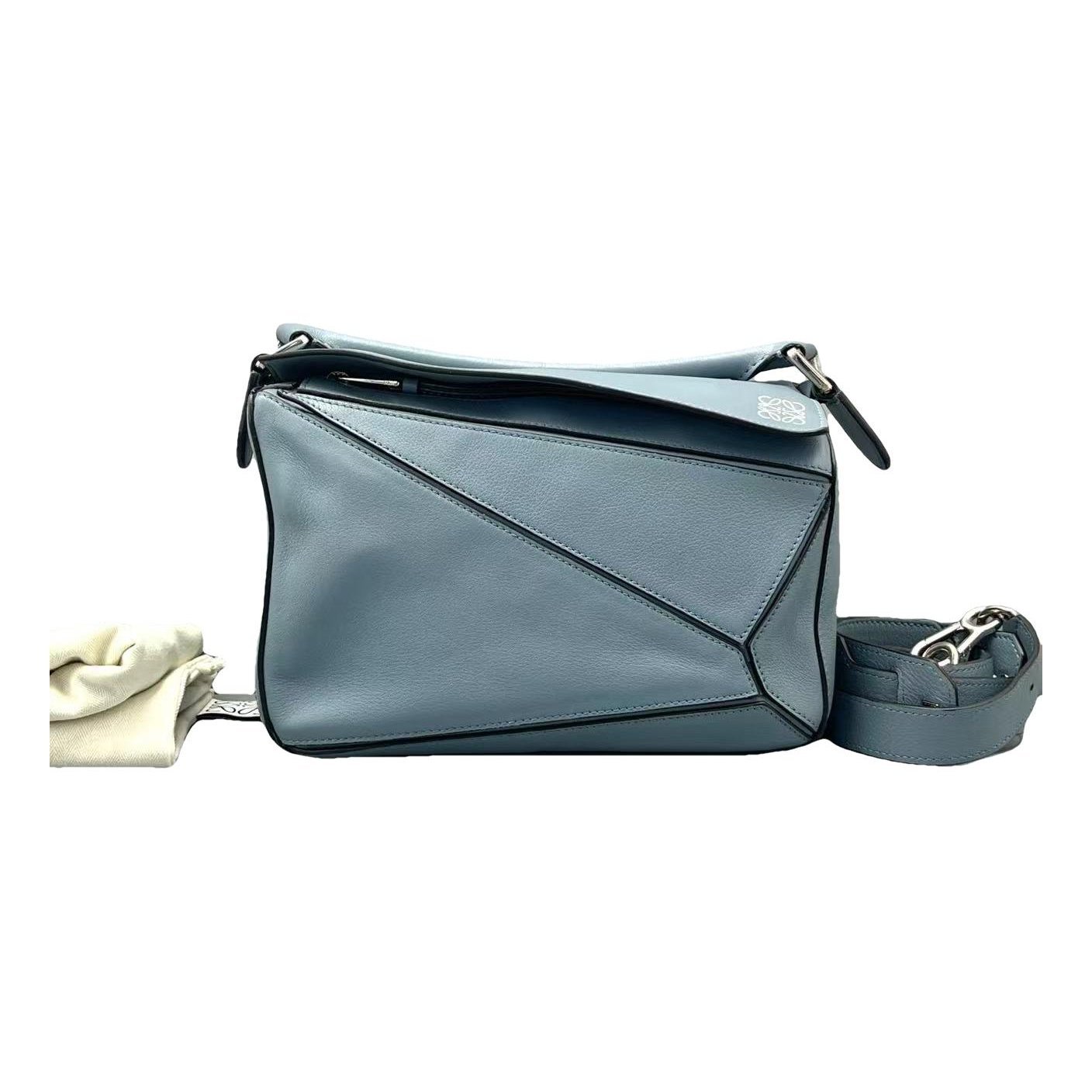 Puzzle leather handbag