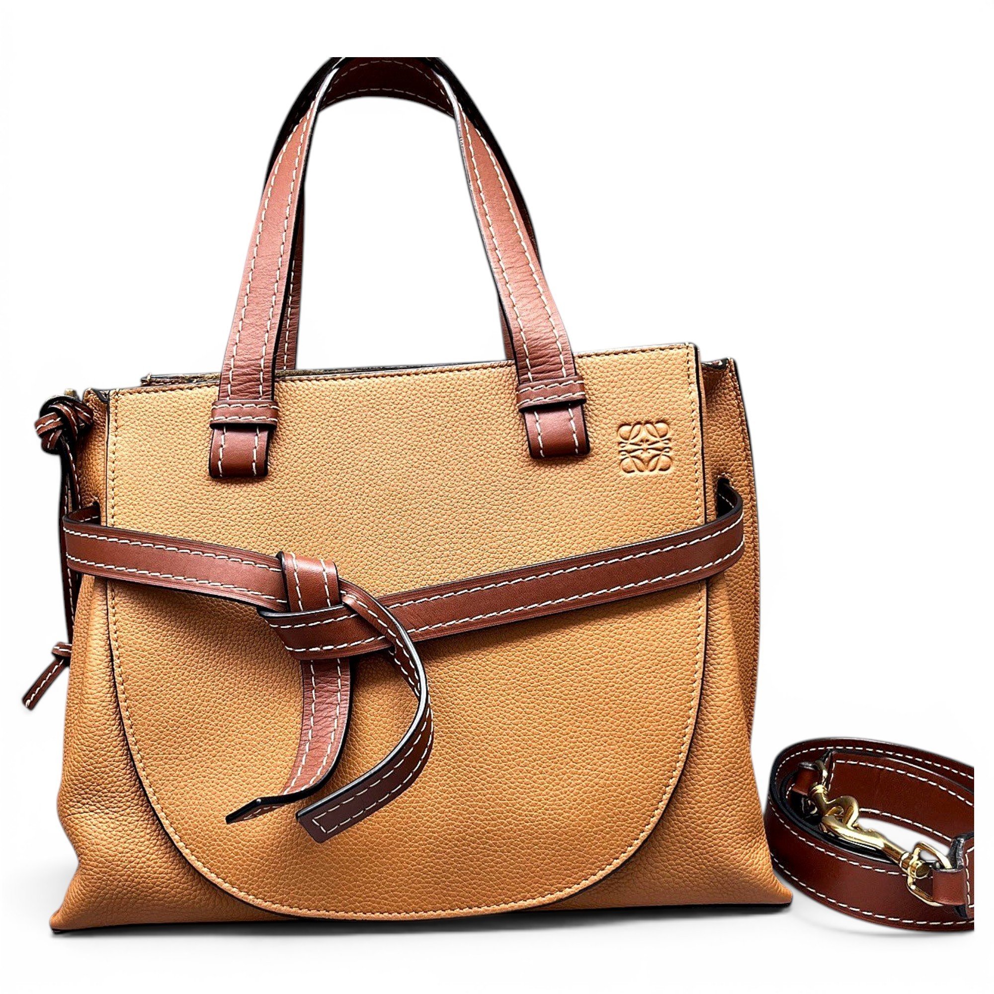 Gate Top Handle leather handbag