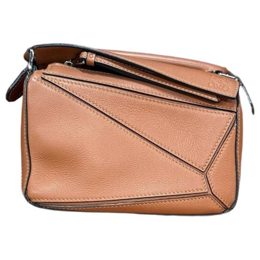 Puzzle leather handbag