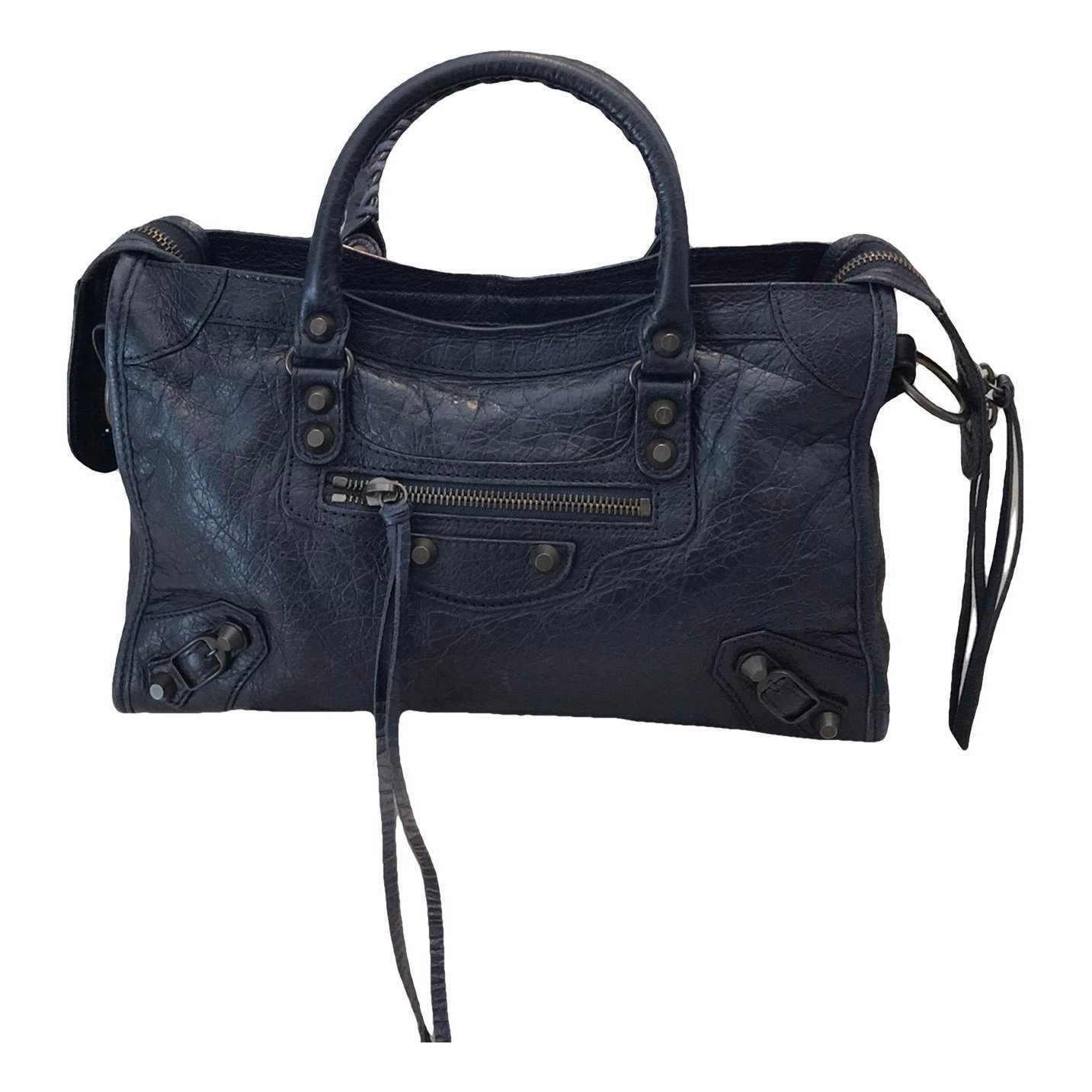 City leather handbag
