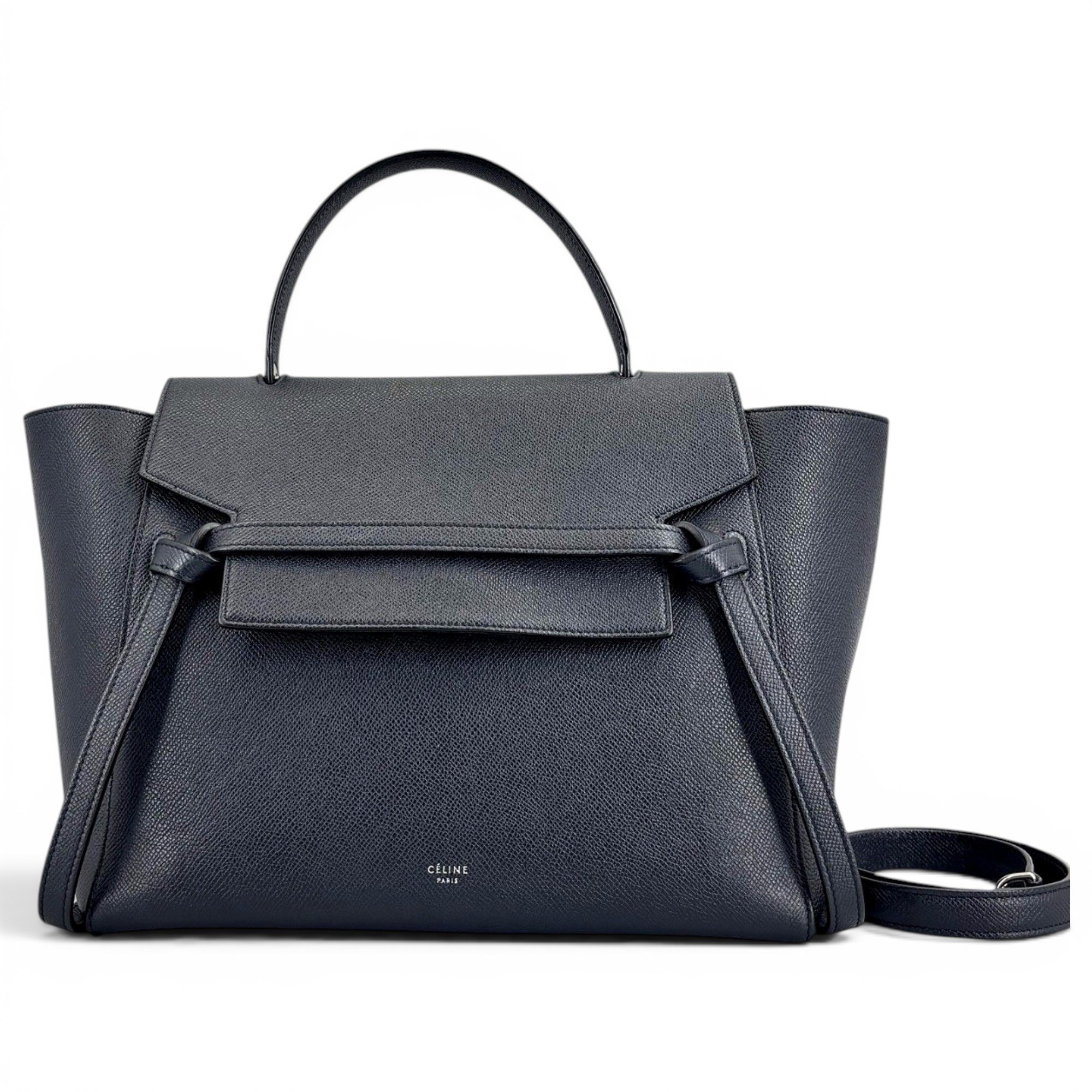 Belt leather crossbody bag