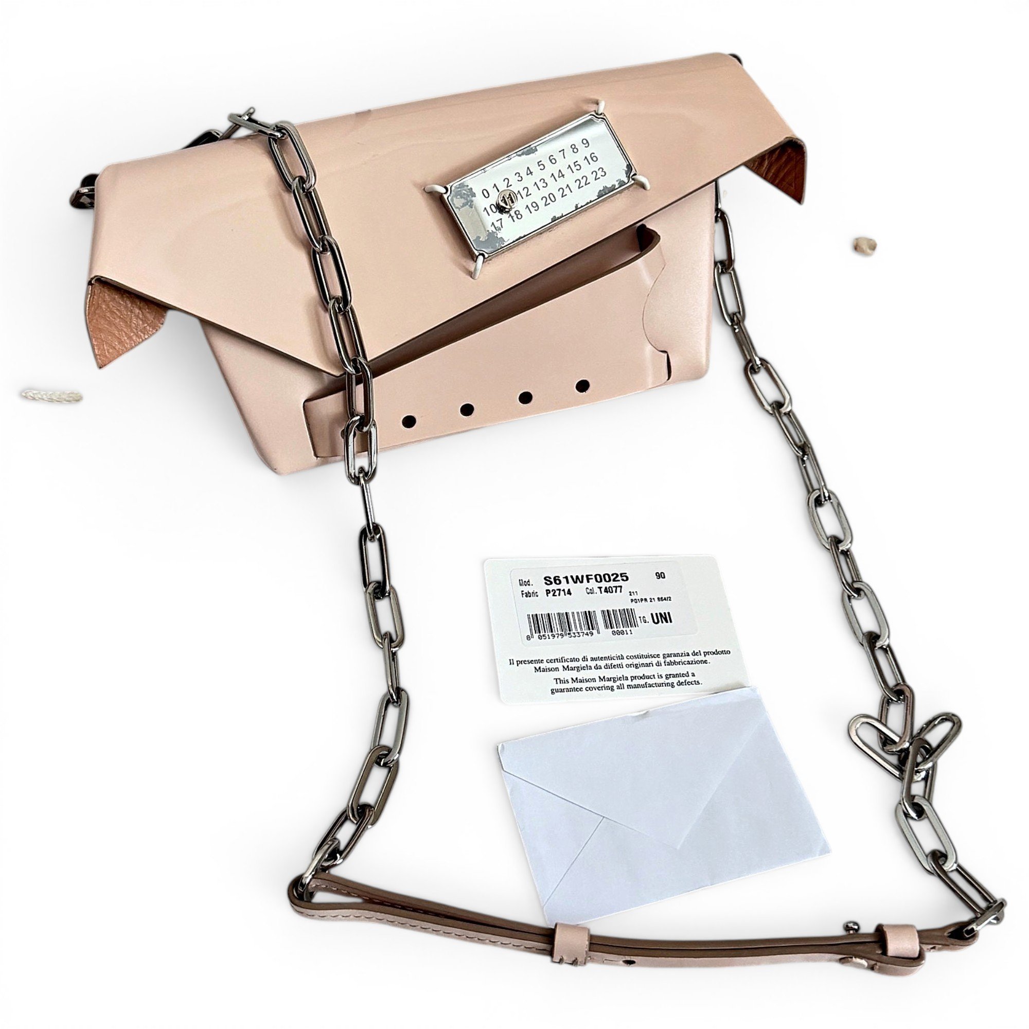 Snatched leather crossbody bag