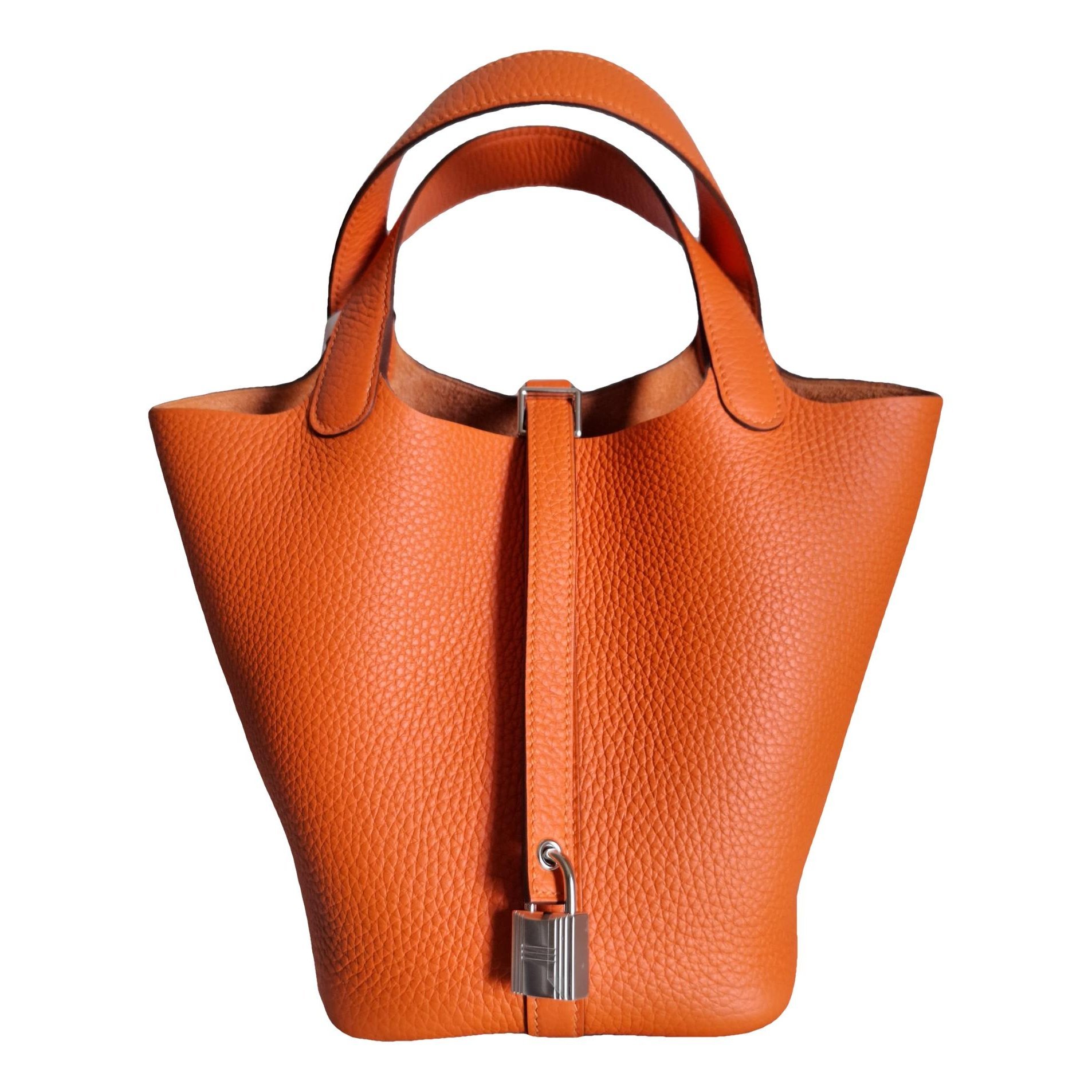 Picotin leather tote