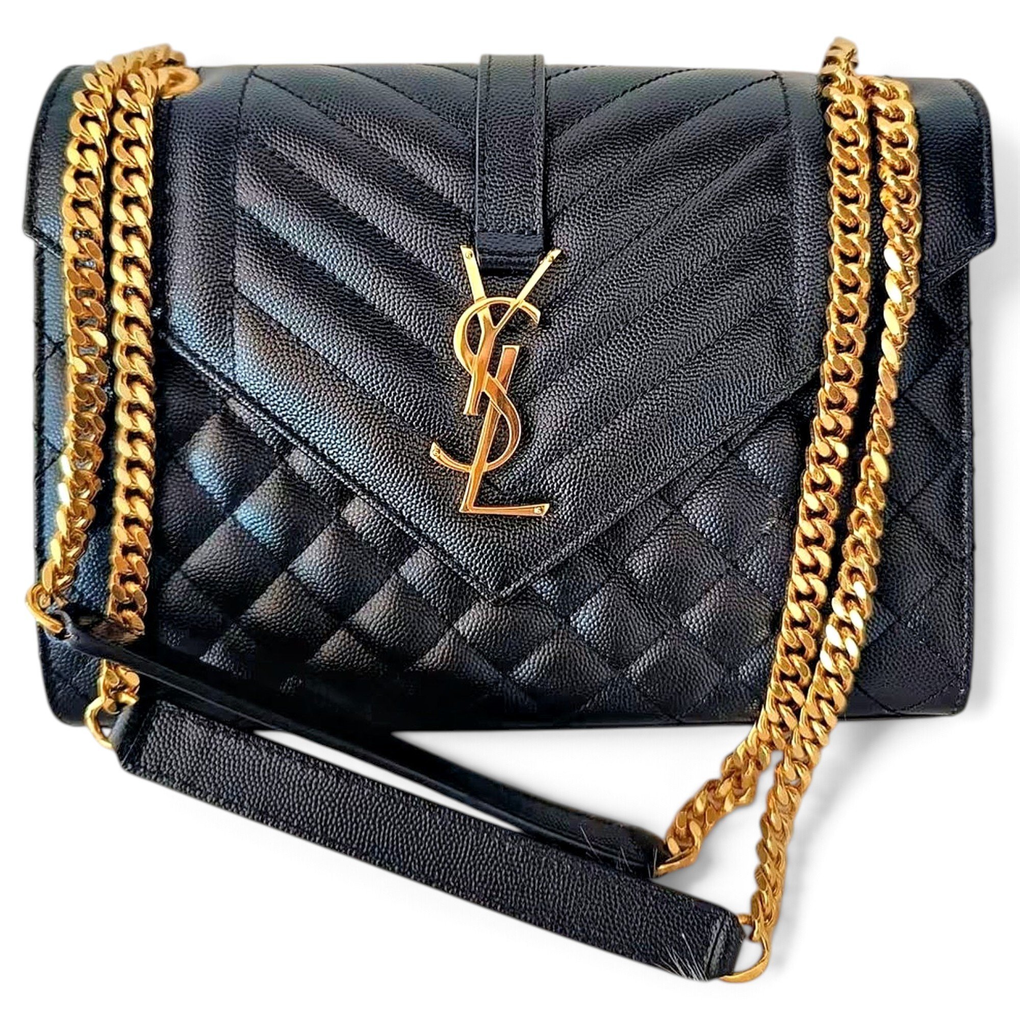 Envelope leather handbag